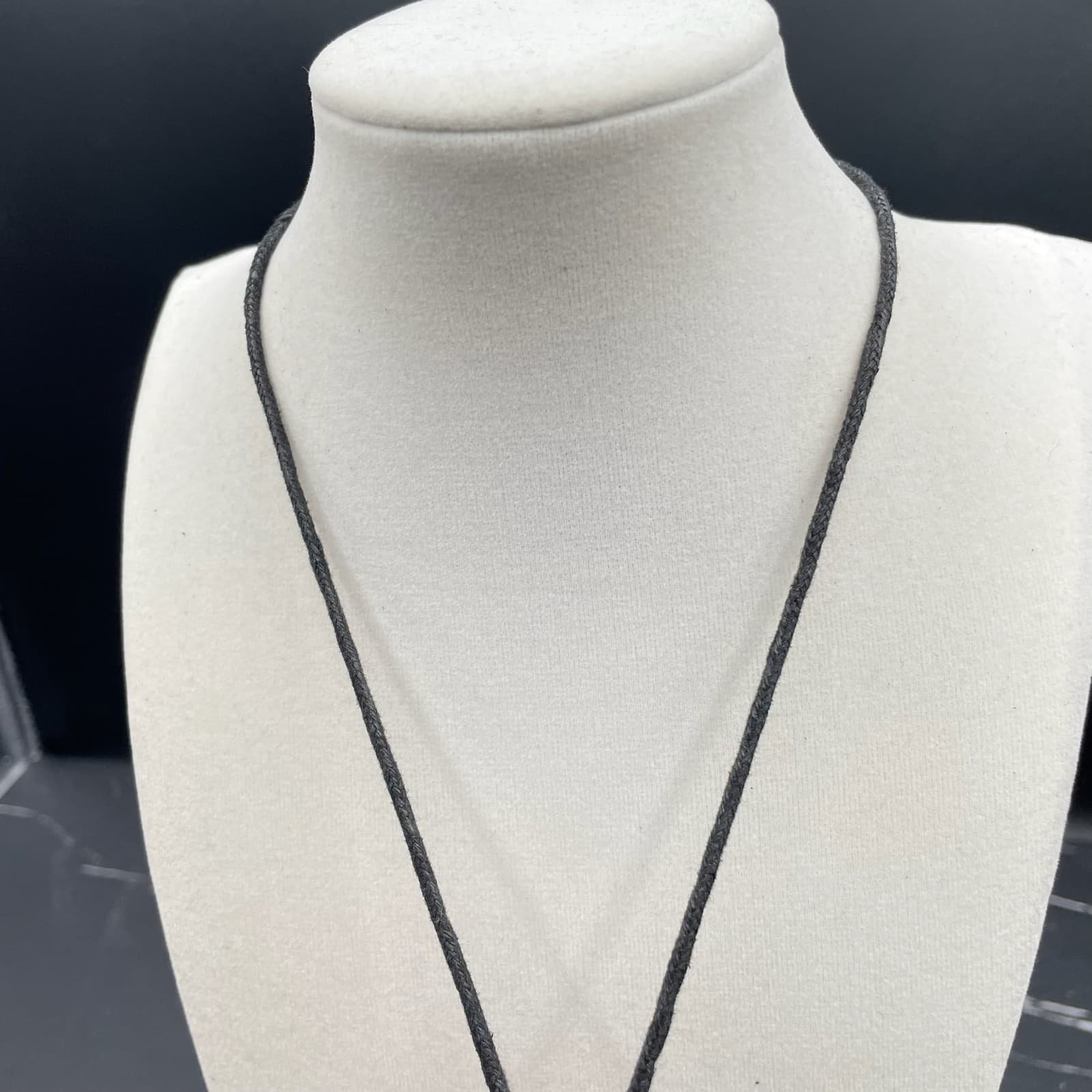 Vintage Bronze-Tone Classic Cord Trench Art Bullet Pendant Lobster Necklace - Thumbnail 6