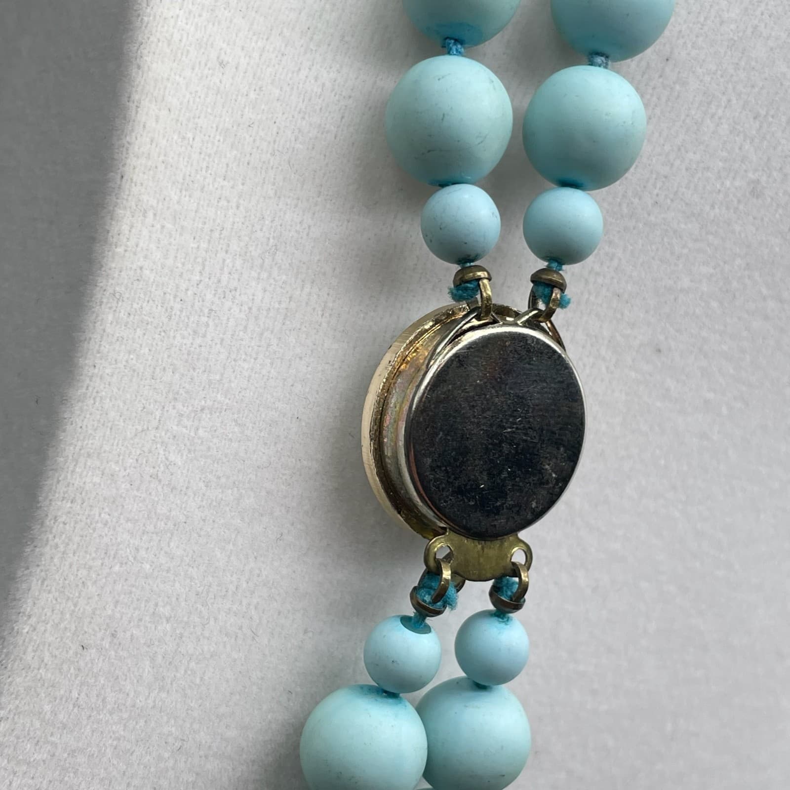 Vintage Contemporary Retro Classic Pale Blue Robin's Egg Double-Stranded Beaded - Thumbnail 10