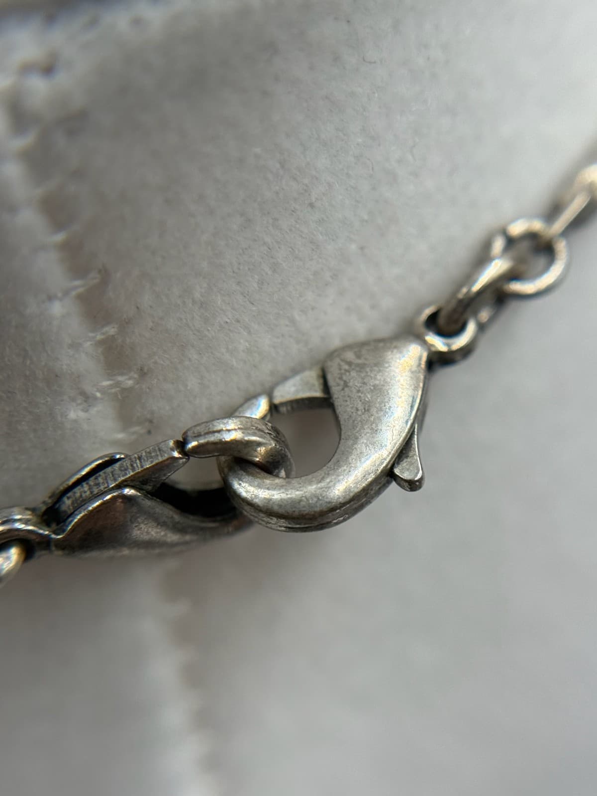 Vintage Minimalist Bar Pendant Necklace Silver Tone 15" Clear Rhinestone Chain - Thumbnail 8