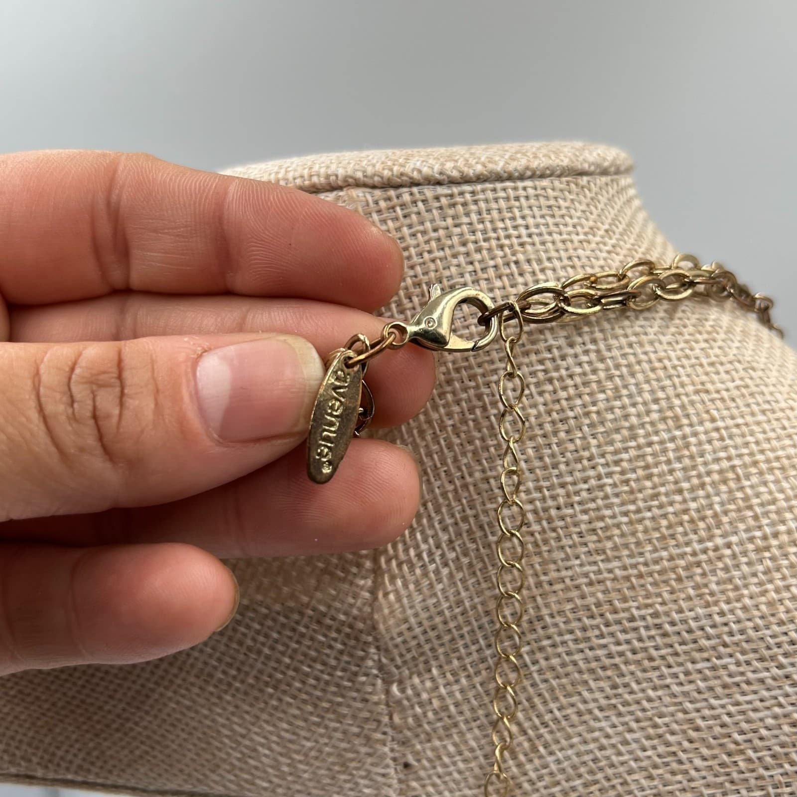 Vtg Avenue Multi Strand Beaded Statement Necklace Boho Chic Layered Wood Beaded - Thumbnail 6