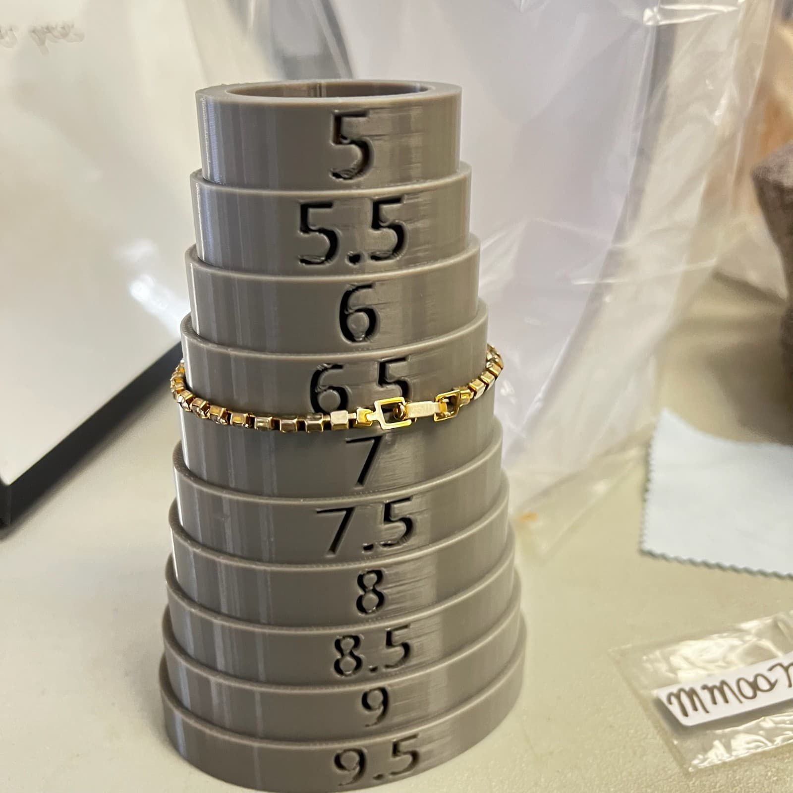 Vintage Gold-Tone Rhinestone Tennis Bracelet Delicate Sparkle Classic - Thumbnail 7