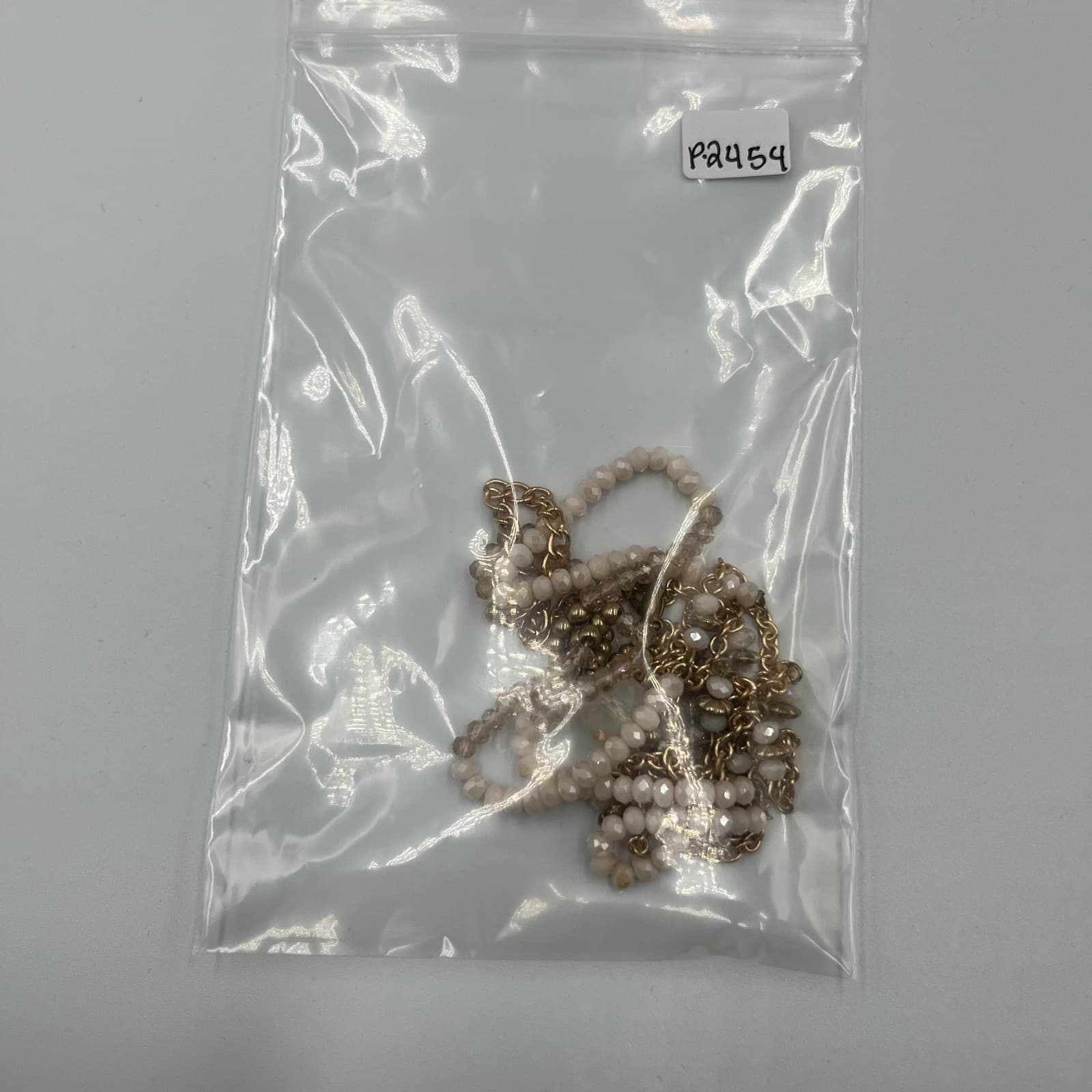 Vintage Gold Tone Long Beaded Tassel Pendant Necklace Statement Costume Jewelry - Thumbnail 9