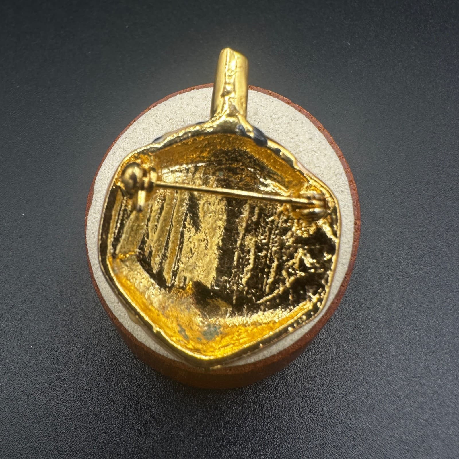 Vintage Dreidel Brooch – Enamel Hanukkah Spinning Top Pin - Thumbnail 4