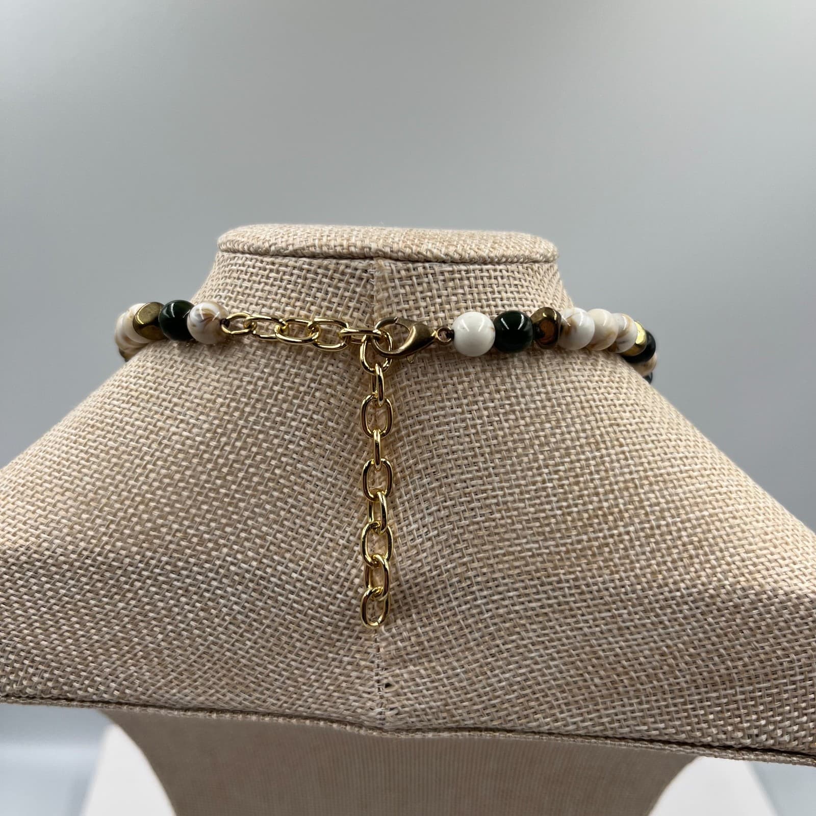 Vintage Multi Stone Beaded Necklace Mixed Gemstones Boho Statement 24" Estate - Thumbnail 6