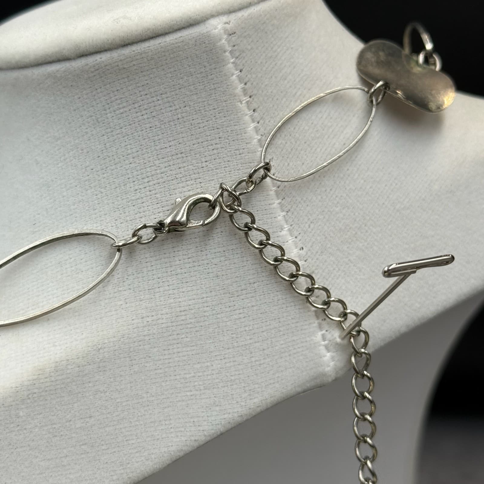 Vintage Starburst Sunburst Pendant Necklace Gold Tone Clear Rhinestone Charm 19" - Thumbnail 6