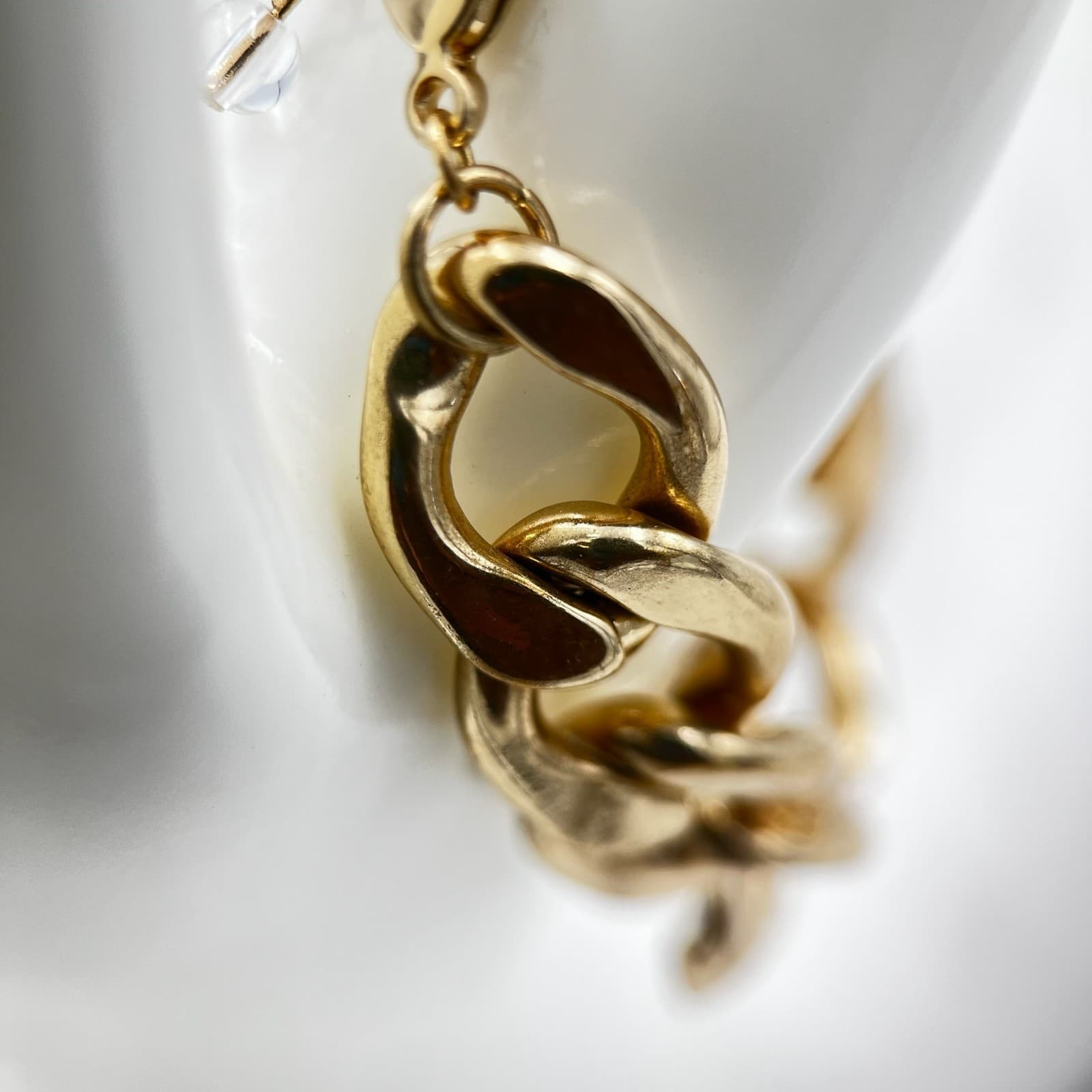 Vintage Gold-Tone Chunky Chain Link Bracelet Adjustable Y2K Statement Style - Thumbnail 5