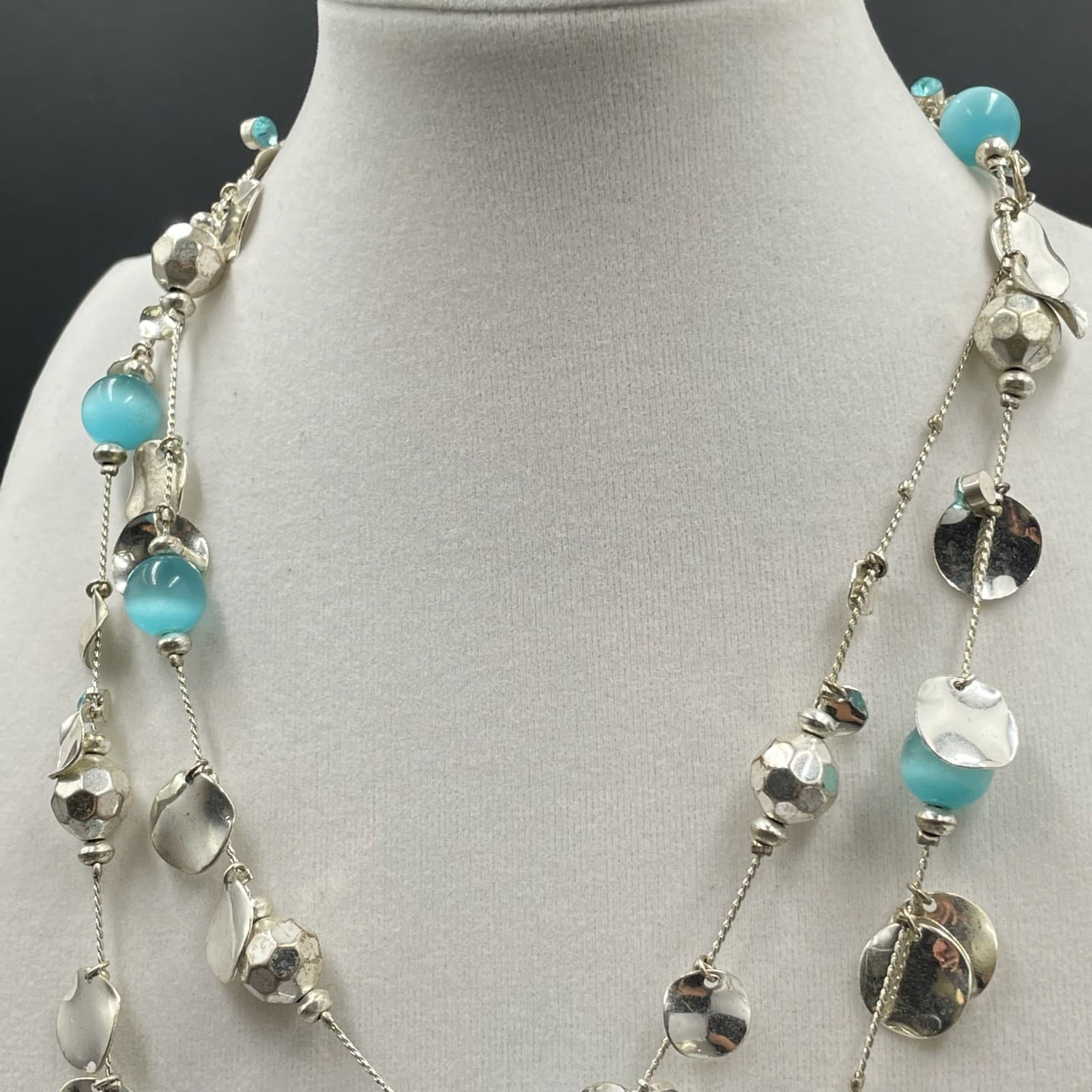 Vintage Contemporary Silver-Tone Lobster Flapper Glass Jewels Beaded Statement - Thumbnail 10