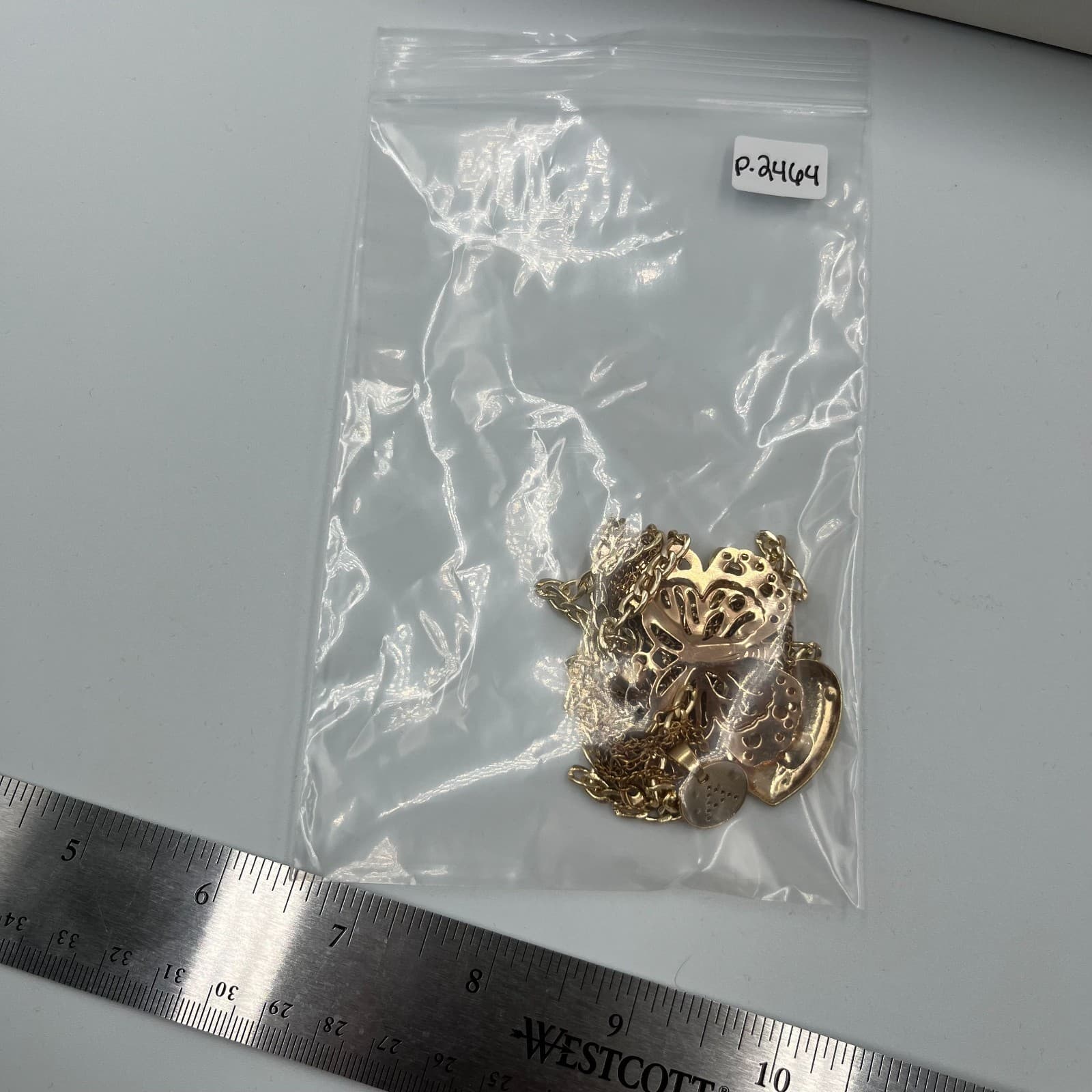 Vtg Gold Tone Multi Strand Layered Necklace Butterfly Heart Disc Boho Jewelry - Thumbnail 8