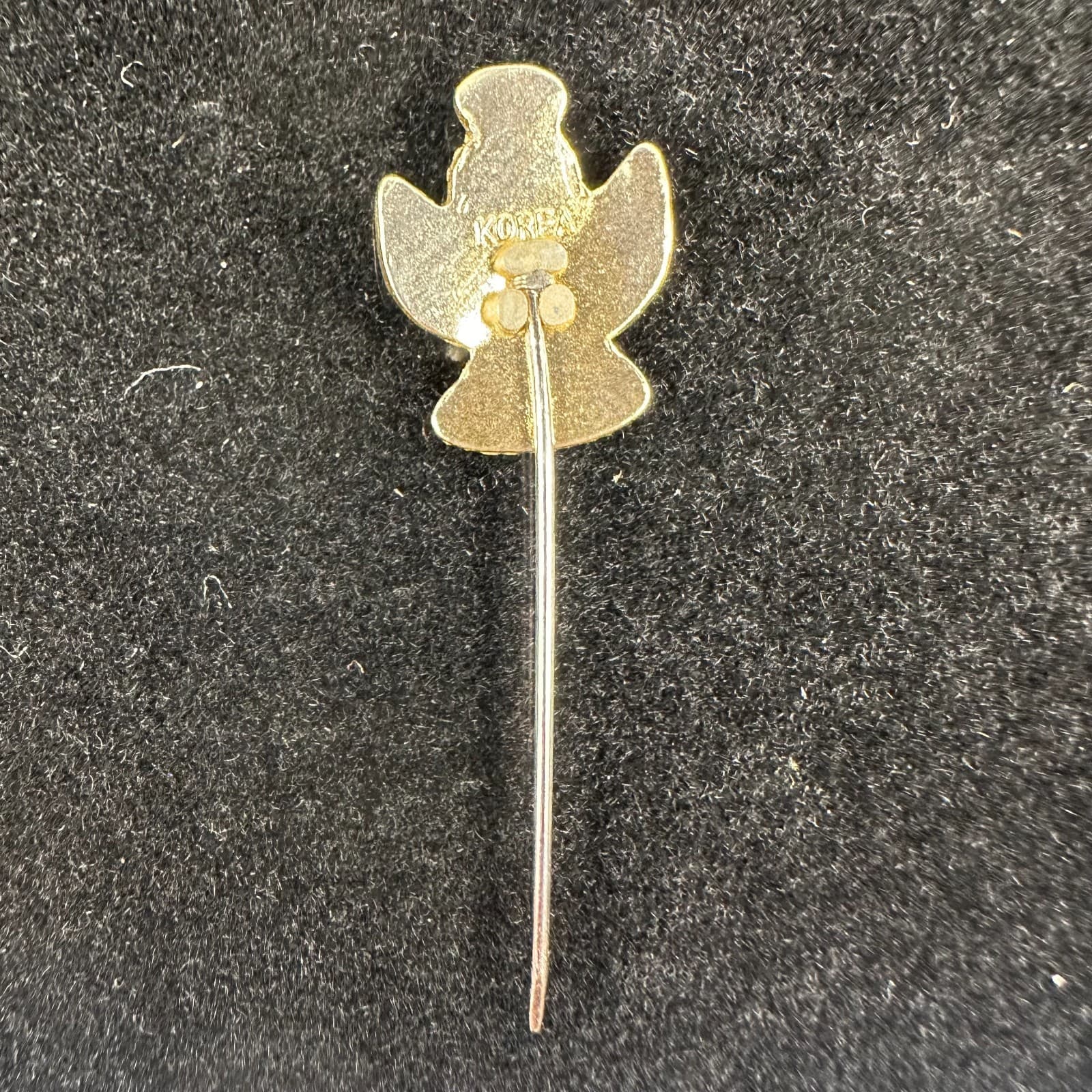 Vintage Angel Stick Pin – Enamel Holiday Guardian Angel Jewelry - Thumbnail 2