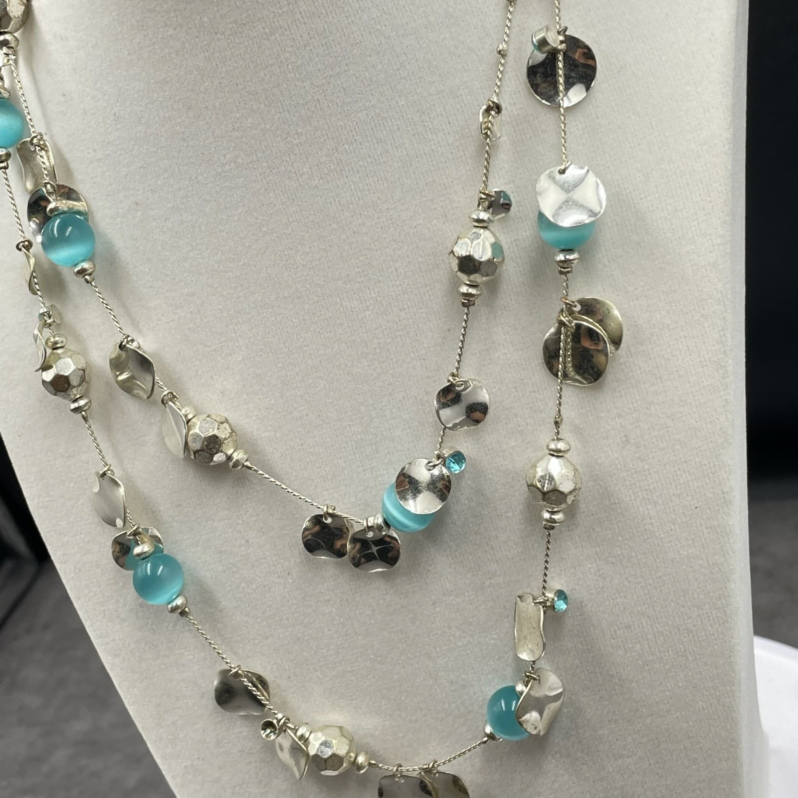 Vintage Contemporary Silver-Tone Lobster Flapper Glass Jewels Beaded Statement - Thumbnail 8