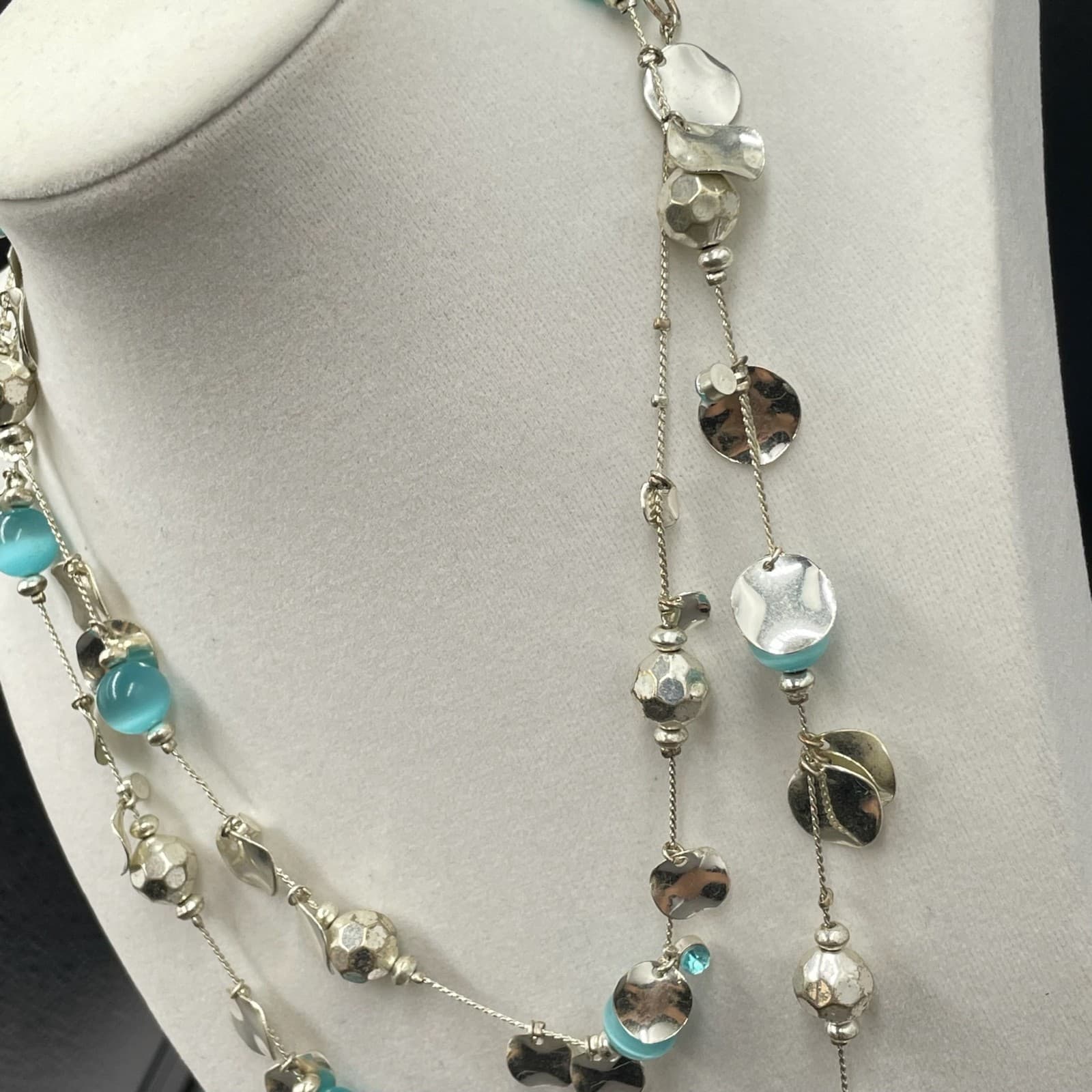 Vintage Contemporary Silver-Tone Lobster Flapper Glass Jewels Beaded Statement - Thumbnail 9