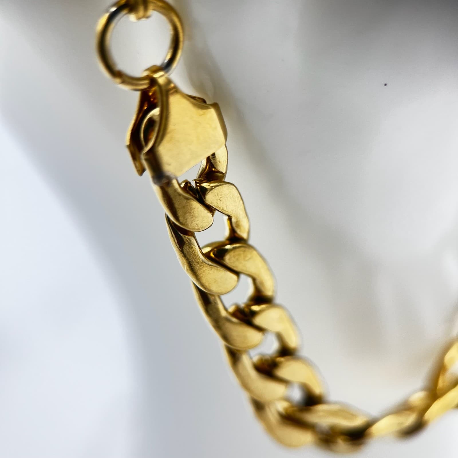 Vintage Gold-Tone Chain Link Bracelet Lobster Clasp Y2K Chunky Style - Thumbnail 5