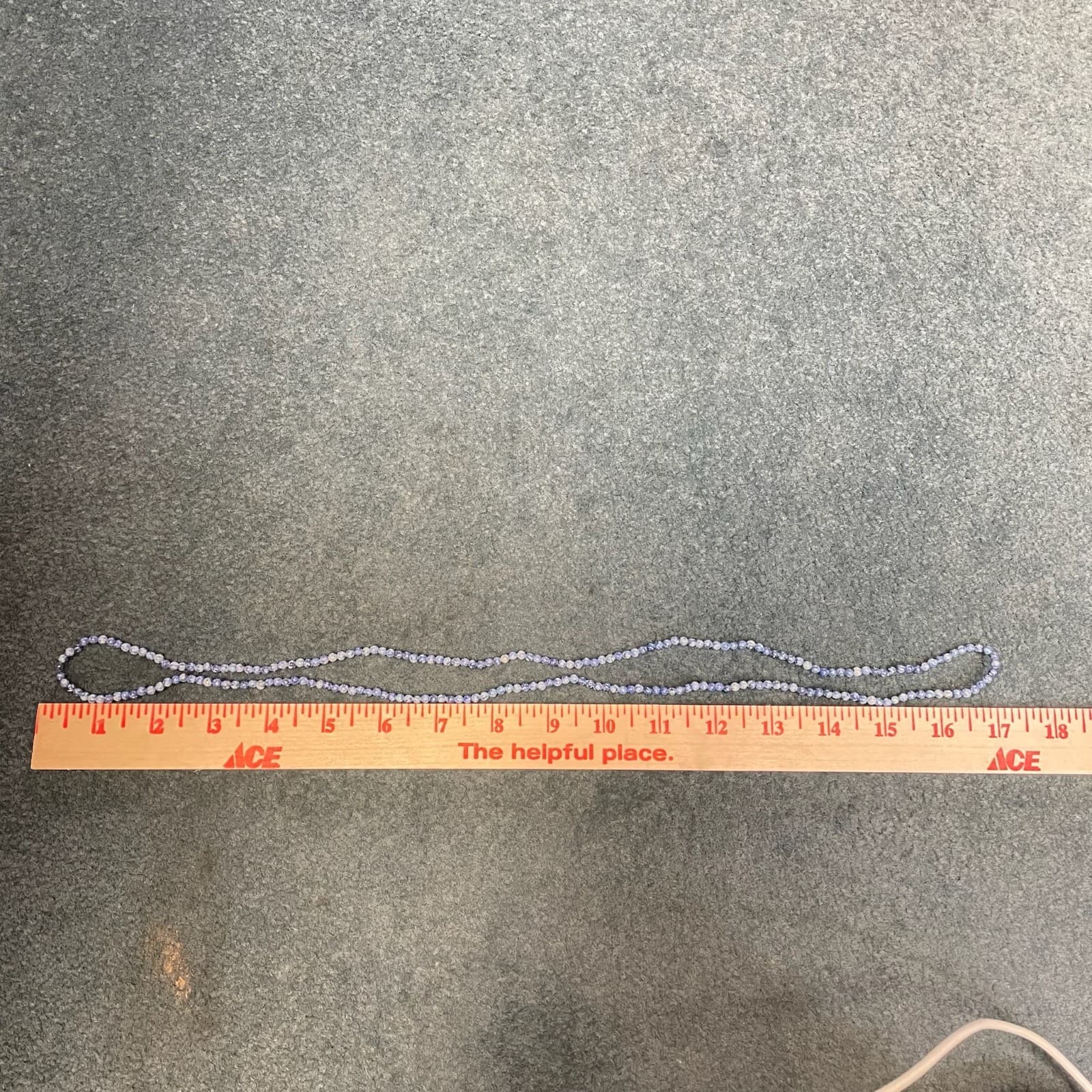 Vintage Handmade Womens Blue Natural Stone Dyed Quartz 17" Long Fashion Necklace - Thumbnail 9