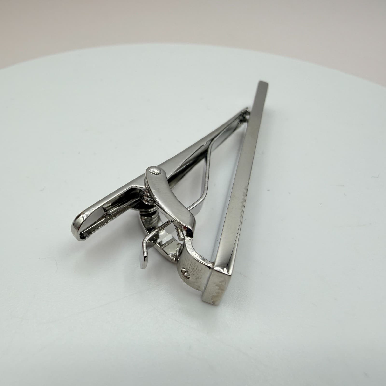 Vintage 90s SilverTone Ruler Tie Clip Architect Engineer Novelty Fashion Jewelry - Thumbnail 3