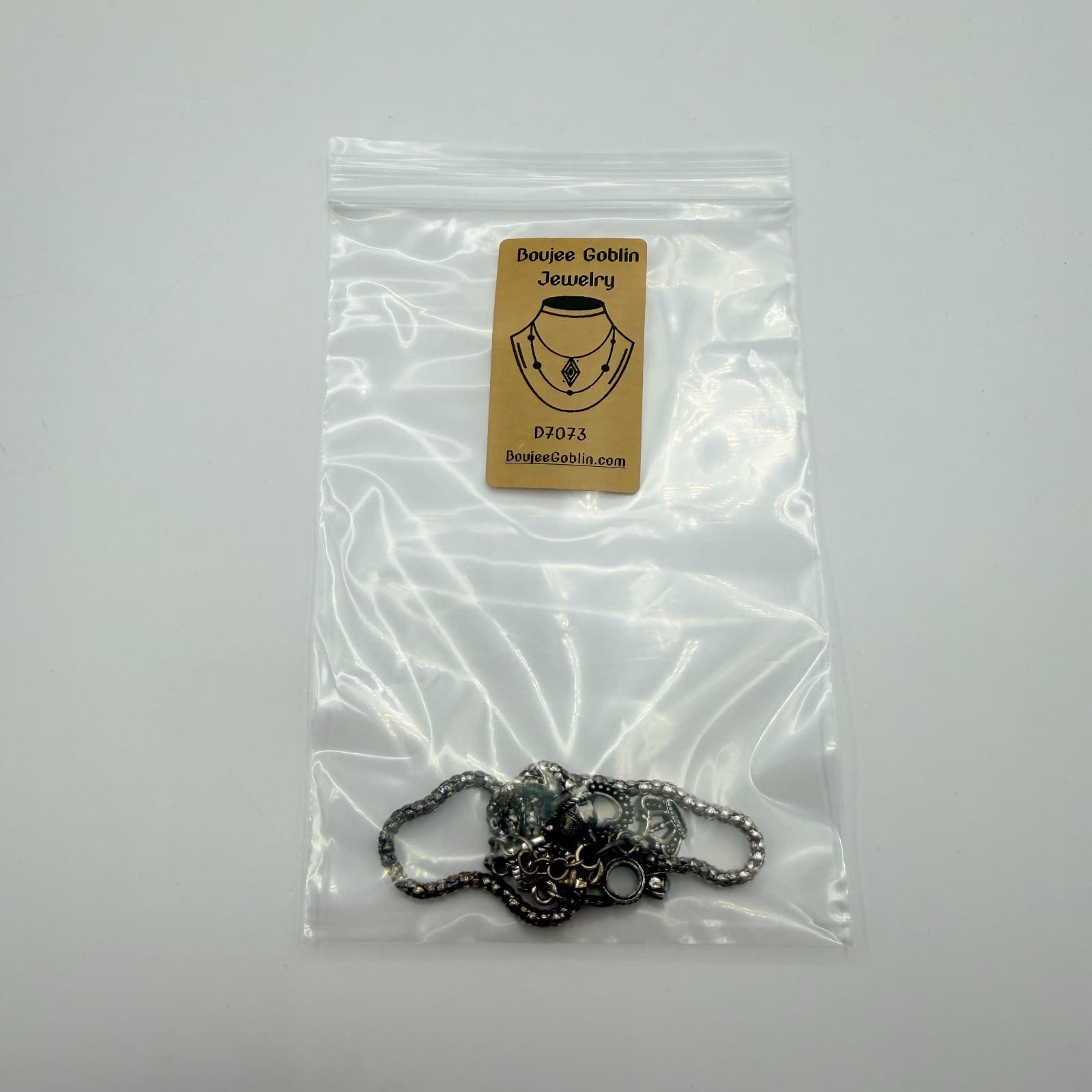 Vintage 90s Silver Tone AB Rhinestone Charm Bracelet Religious Women's Jewelry - Thumbnail 9