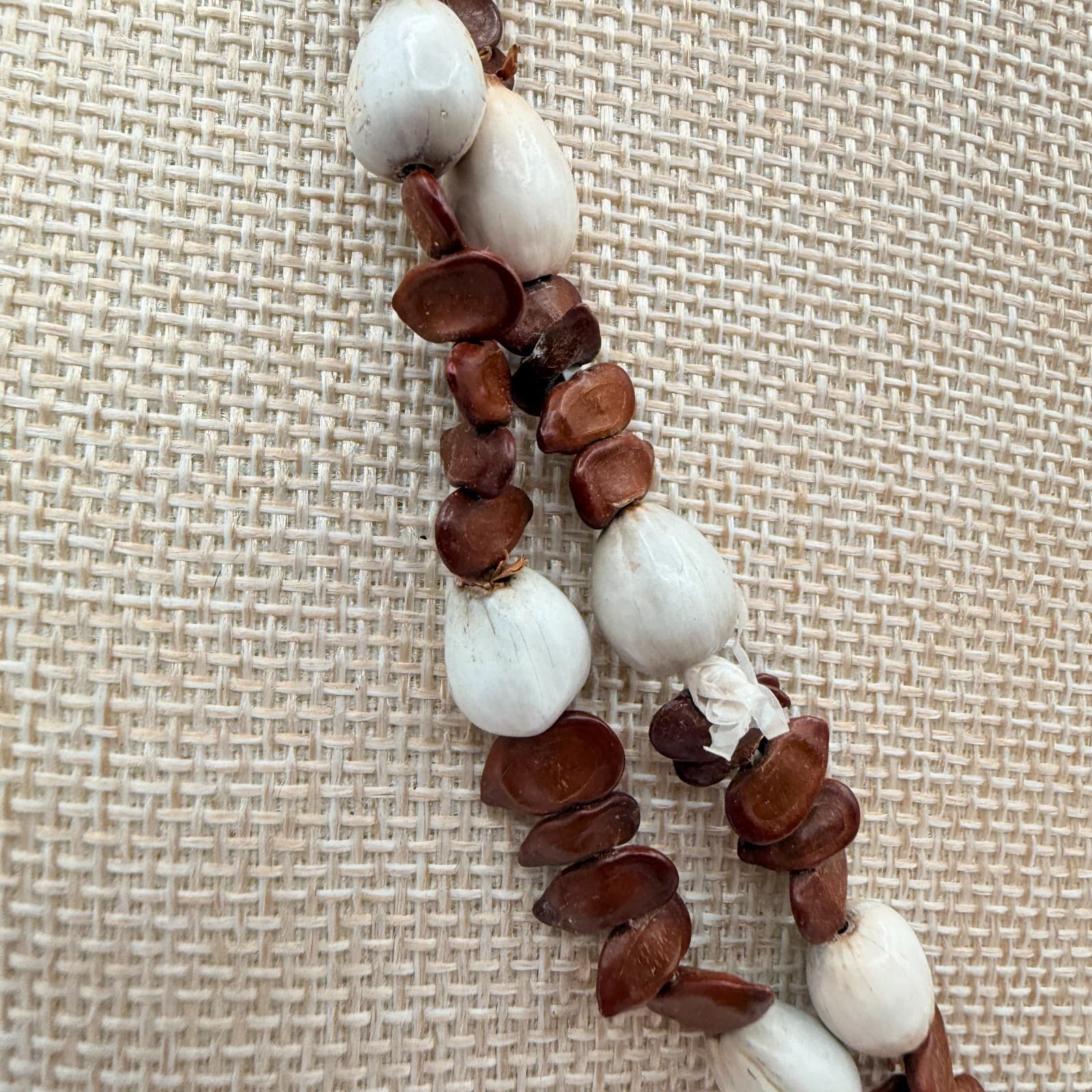 Vintage Y2K Job's Tears Seed Beaded Nut Pod Necklace Women's Classic Jewelry - Thumbnail 5