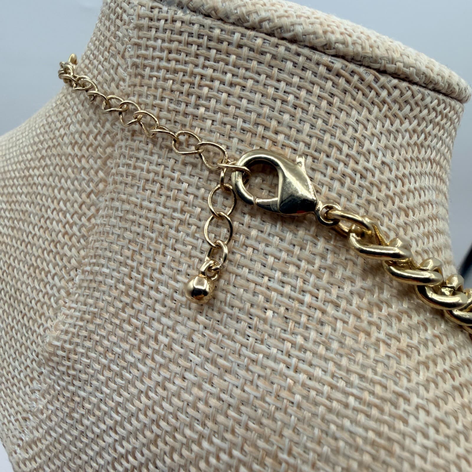 Vintage 90s Gold Tone Bib Necklace Statement Boho Women's Classic Jewelry - Thumbnail 8