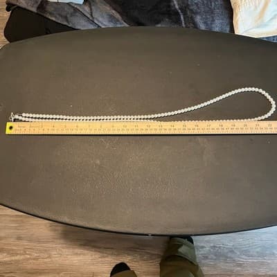 VTG Lot of 2 Mother Of Pearl Beaded Necklaces Ivory Classic Strand Jewelry Set - Thumbnail 10