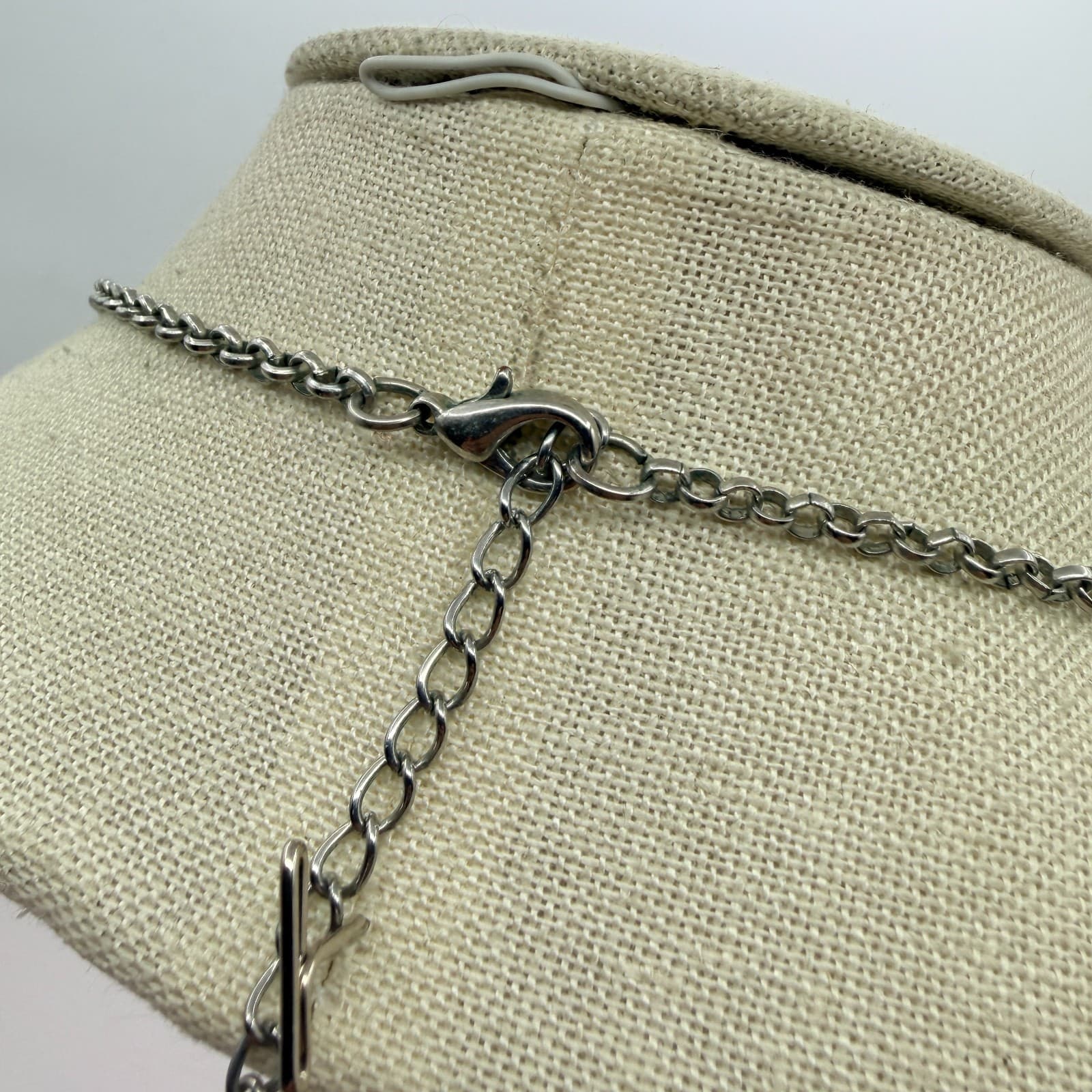 Vintage Y2K Chunky Amber Yellow Faux Resin Beaded Statement Necklace Jewelry - Thumbnail 3