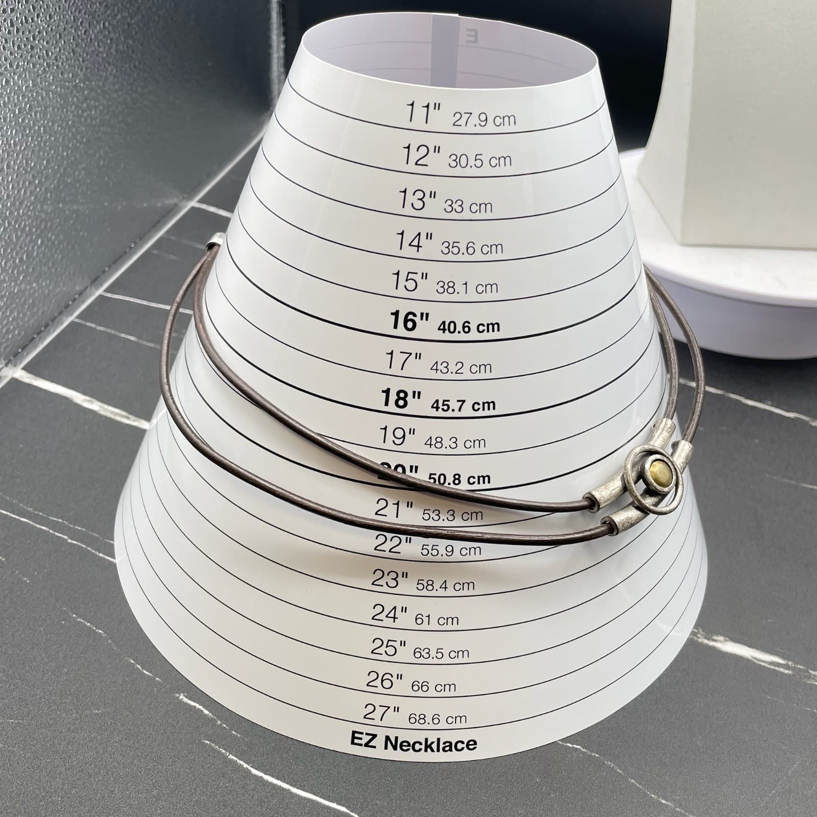 Vintage Chicos Womens Black Double Layered Cylindrical Fashion Necklace - Thumbnail 6