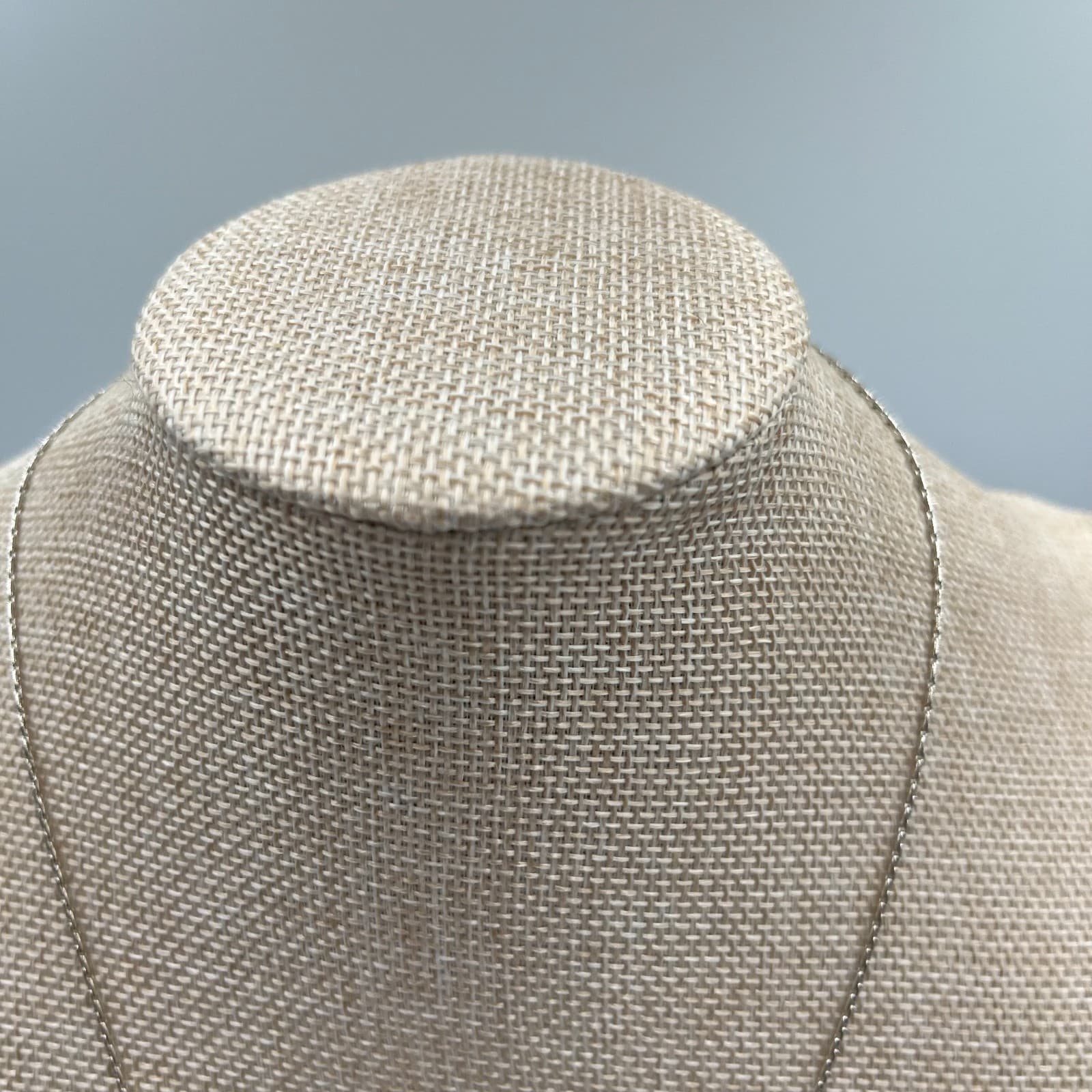 Vintage Bohemian Silver Drop Necklace Brown Faux Stone Geometric Charms 18" - Thumbnail 2