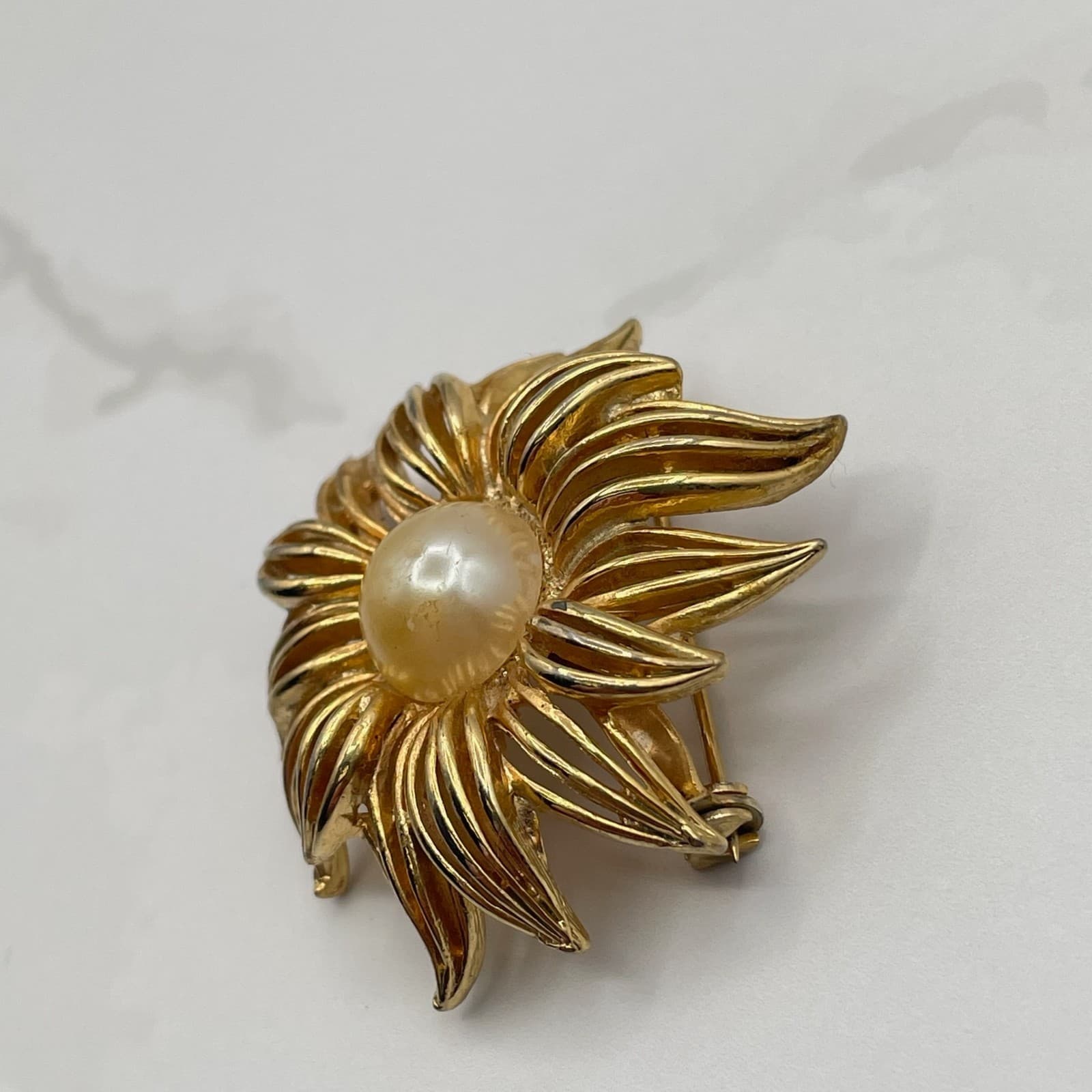 Vintage VTG Gold Tone Chain Necklace Rectangular Multi-Color Pendant 18 - Thumbnail 2