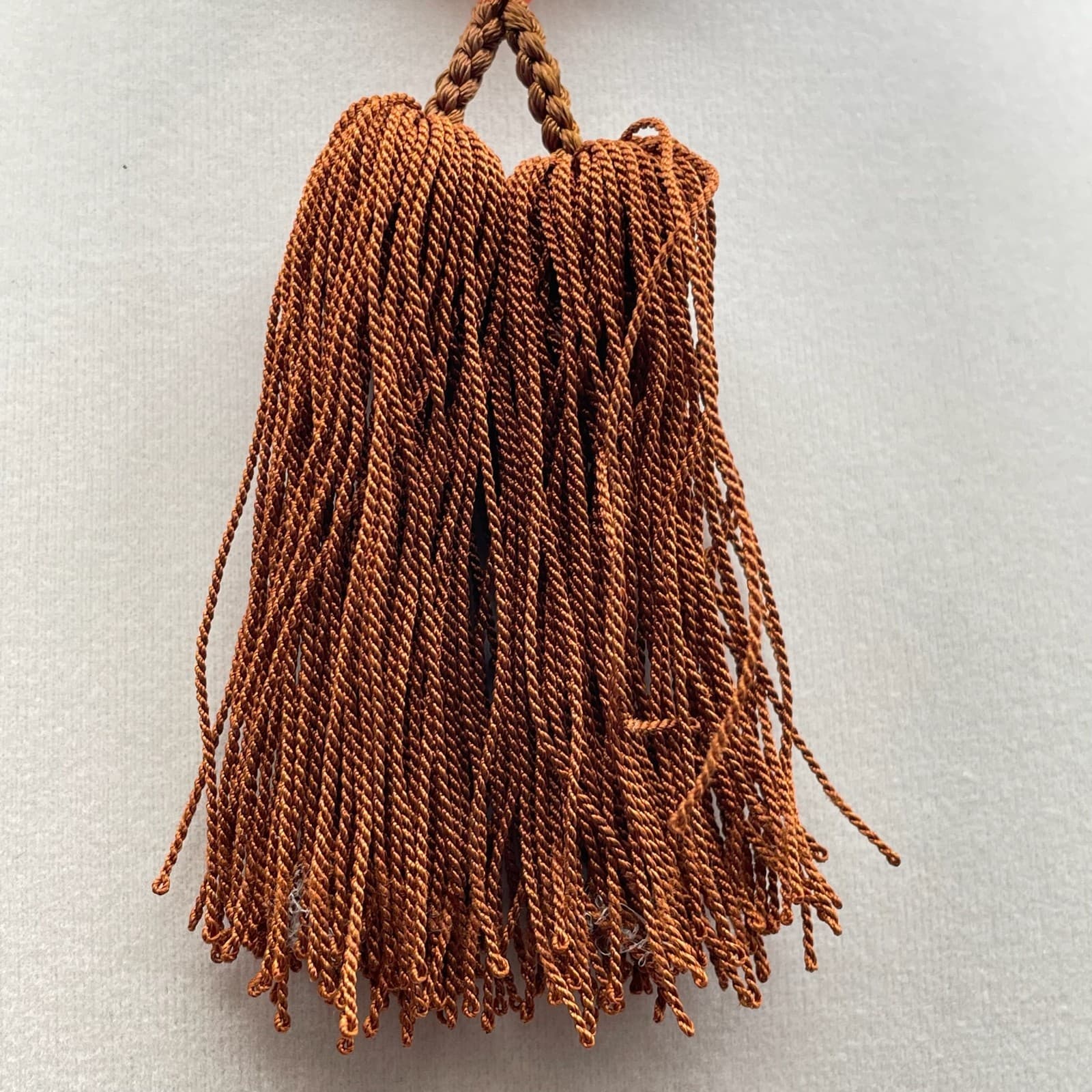 Vintage Unisex Brown Chinaberry Wood Beads 9.5" Long Tassel Prayer Mala - Thumbnail 10
