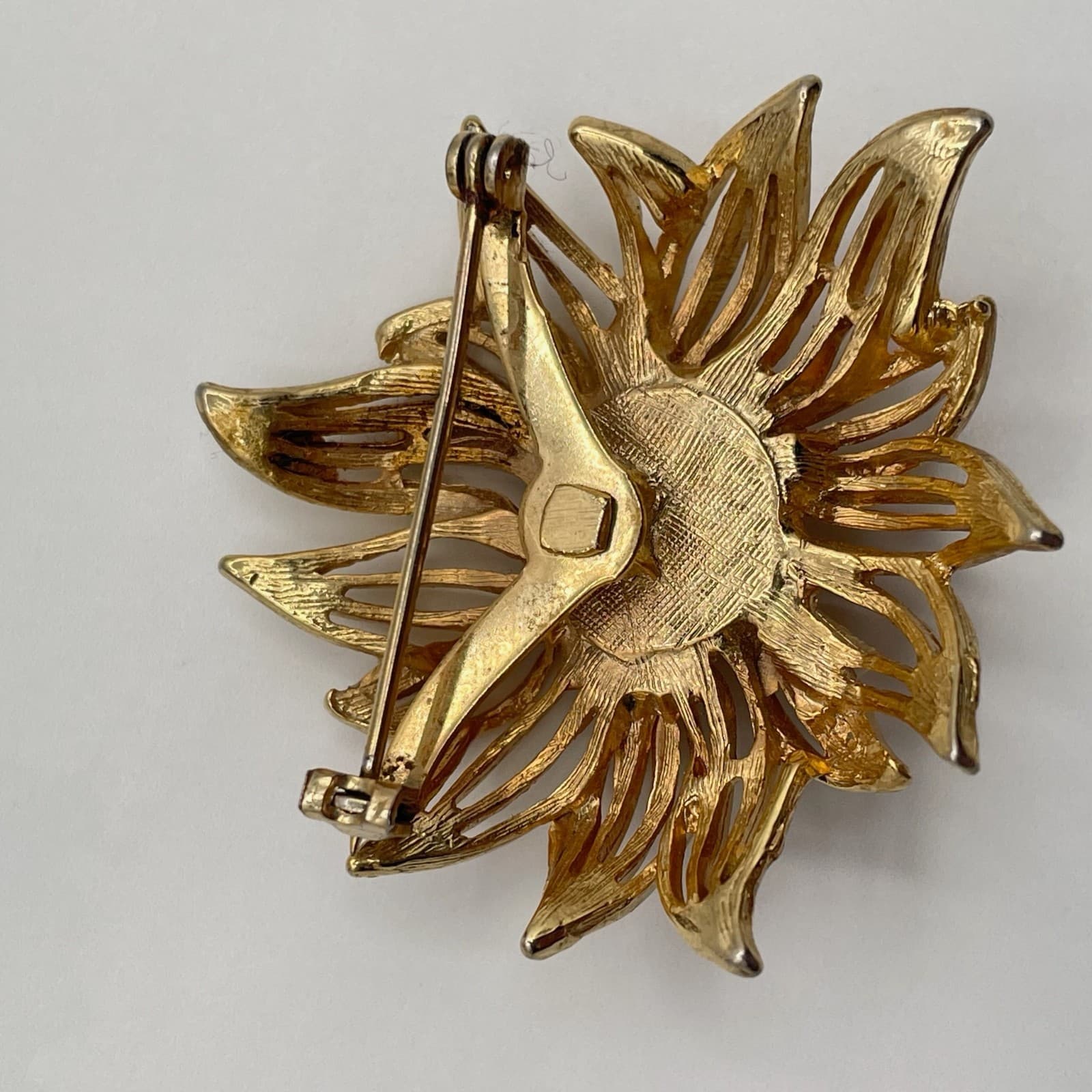 Vintage VTG Gold Tone Chain Necklace Rectangular Multi-Color Pendant 18 - Thumbnail 7