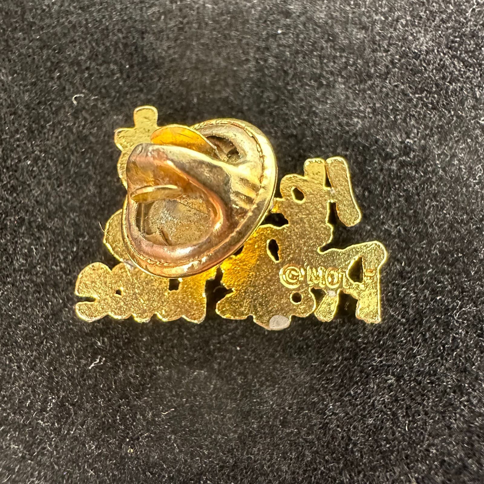 Vintage Goldtone “He Who Sings Prays Twice” Pin – Christian Music Brooch - Thumbnail 2