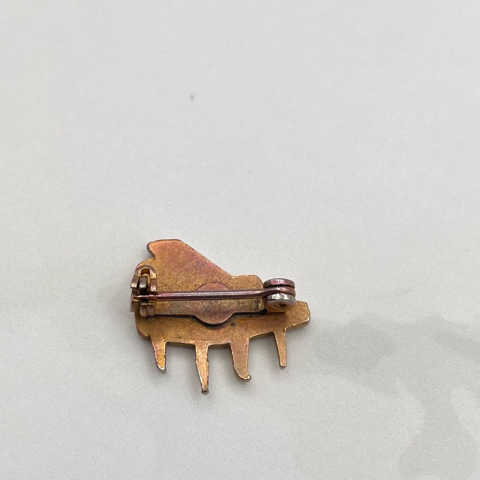 Vintage Grand Piano Brooch Pin Gold Tone Music Instrument Novelty Mini Lapel - Thumbnail 8