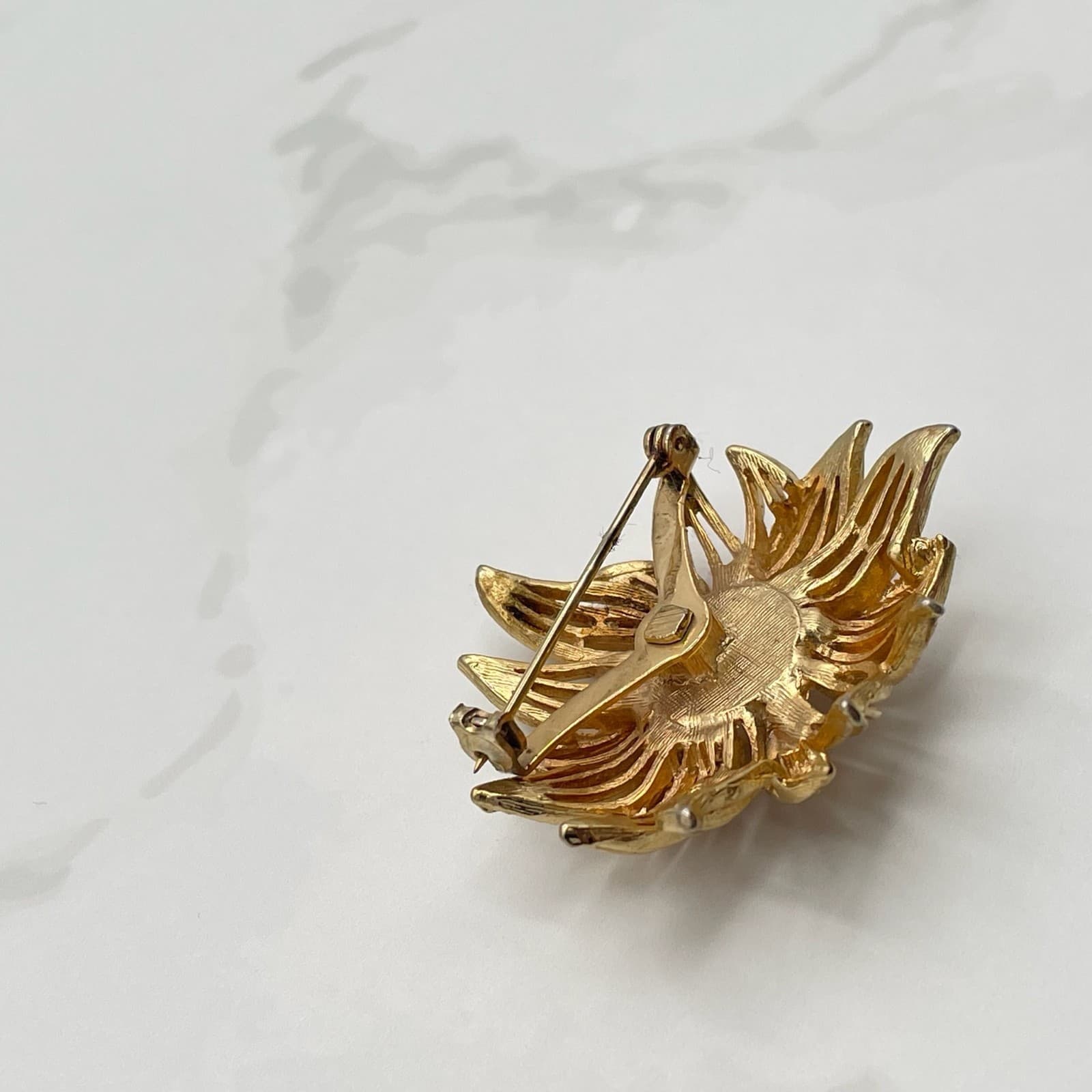 Vintage VTG Gold Tone Chain Necklace Rectangular Multi-Color Pendant 18 - Thumbnail 6