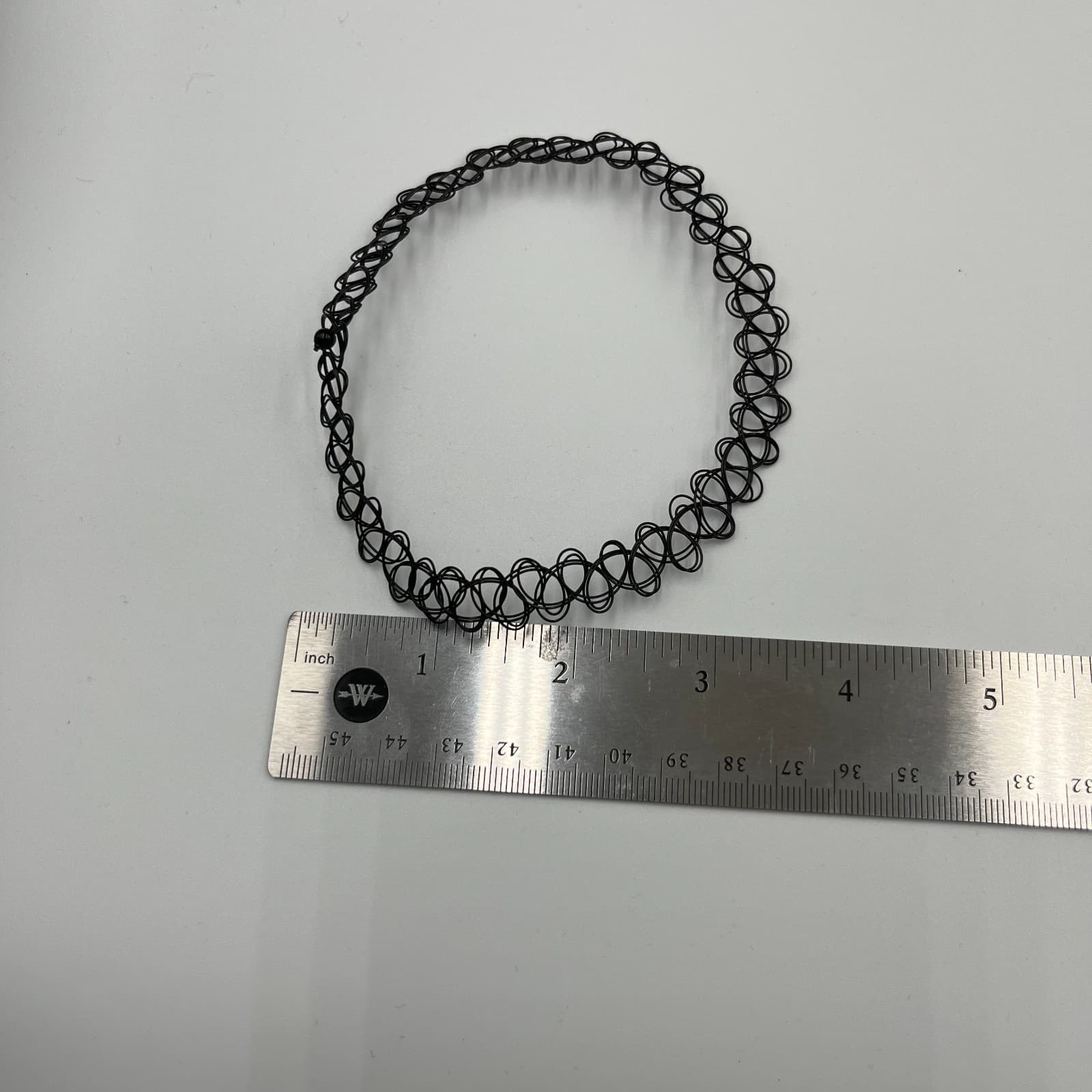 Vintage 90s Black Tattoo Choker Necklace Stretch Elastic Retro Grunge Goth Y2K - Thumbnail 5