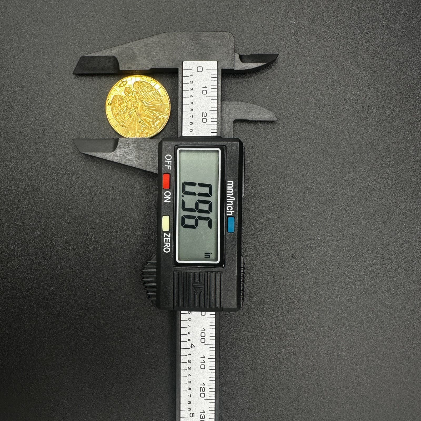 Vintage Goldtone Angel Coin Pendant – Guardian Angel Medallion Charm - Thumbnail 3