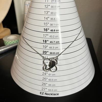 Vintage Silver Tone Abstract Mother Child Pendant Necklace Open Frame Minimalist - Thumbnail 7