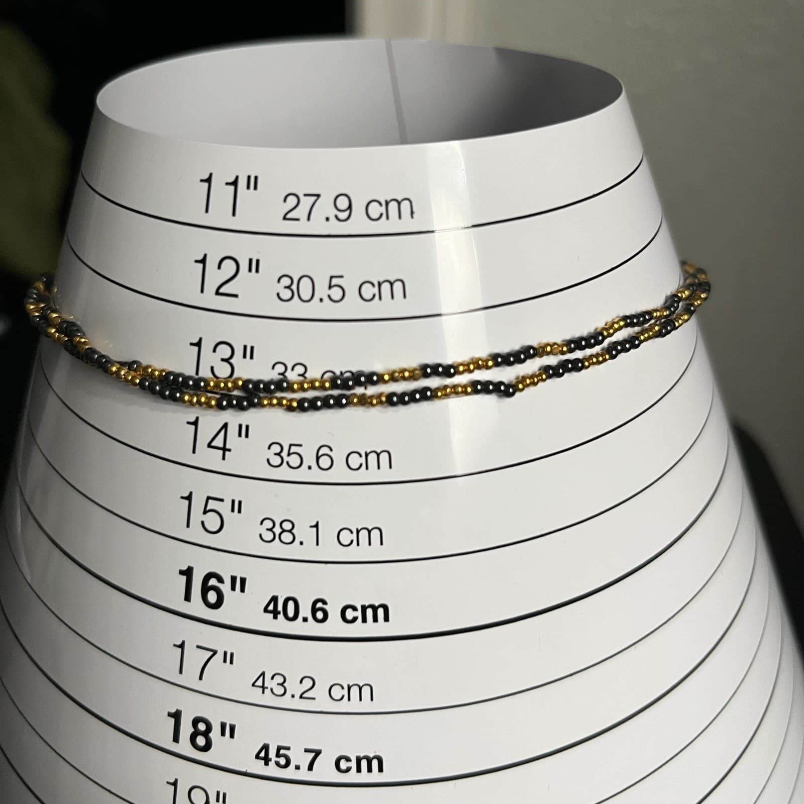 Vintage Black & Gold Seed Bead Necklace Multi Strand Torsade Statement Jewelry - Thumbnail 7