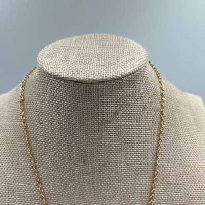 VTG Gold Tone Zodiac Constellation Rhinestone Celestial Pendant Necklace Dainty - Thumbnail 3