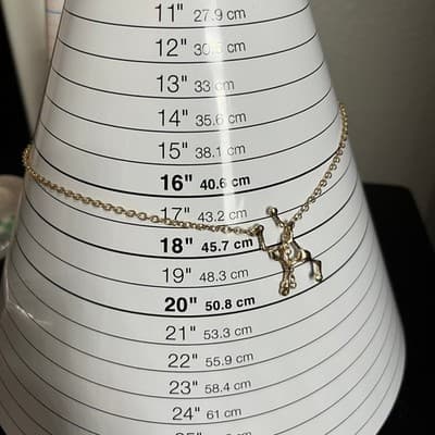 VTG Gold Tone Zodiac Constellation Rhinestone Celestial Pendant Necklace Dainty - Thumbnail 6