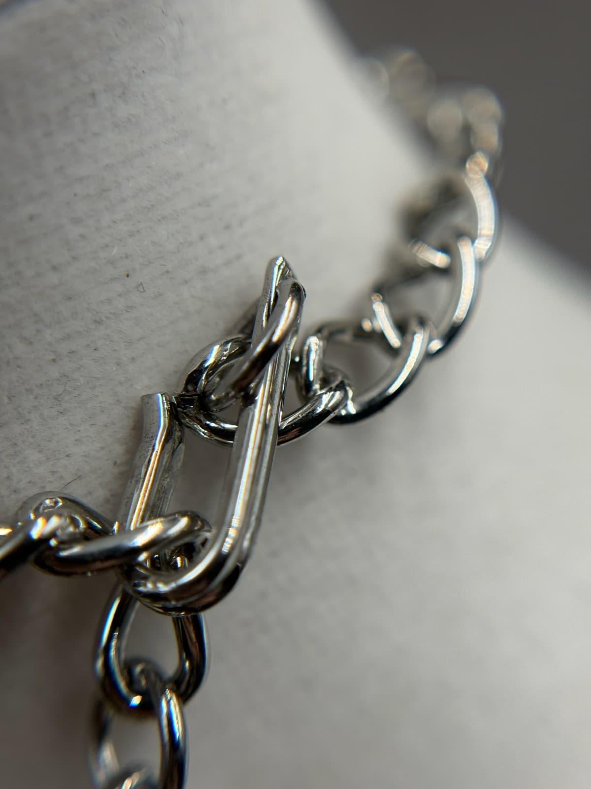 Vintage VTG 70s Sarah Coventry Charisma Silver Tone Crescent Bib Choker Necklace - Thumbnail 12