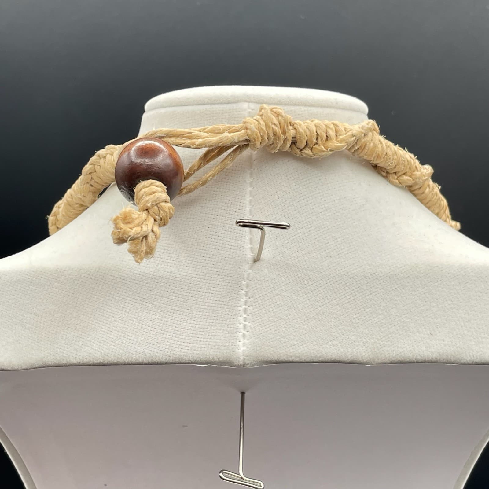 Vintage Handmade Womens Black Mother Of Pearl & Shell Fashion Pendant Necklace - Thumbnail 13