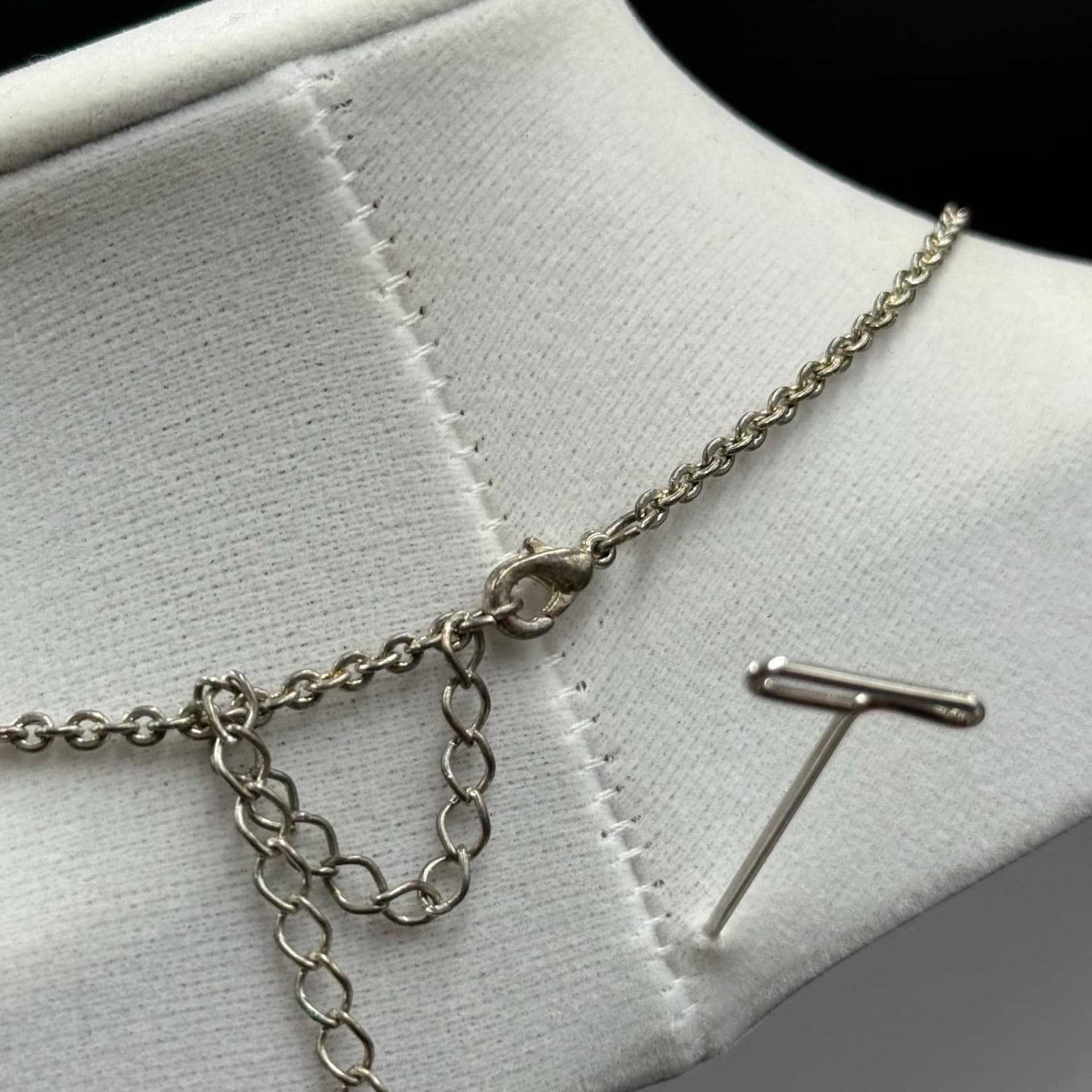 Vintage Style Silver Tone Rhinestone Filigree Dangle Choker Necklace Women's - Thumbnail 10