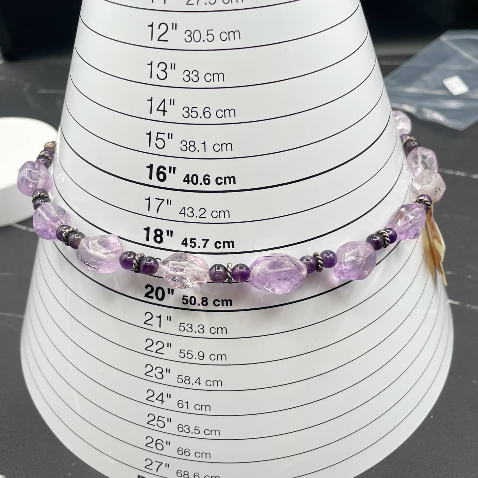 Vintage Amethyst Purple Seashell Beaded Classic Star Charm Pendant Necklace - Thumbnail 10