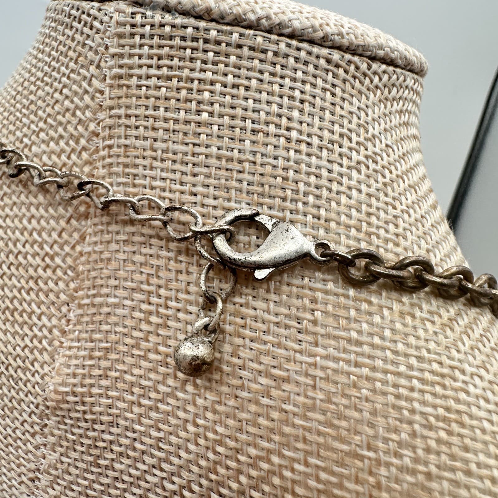 Vintage 90s Resin Oval Discs Statement Necklace Retro Women's Classic Jewelry - Thumbnail 8