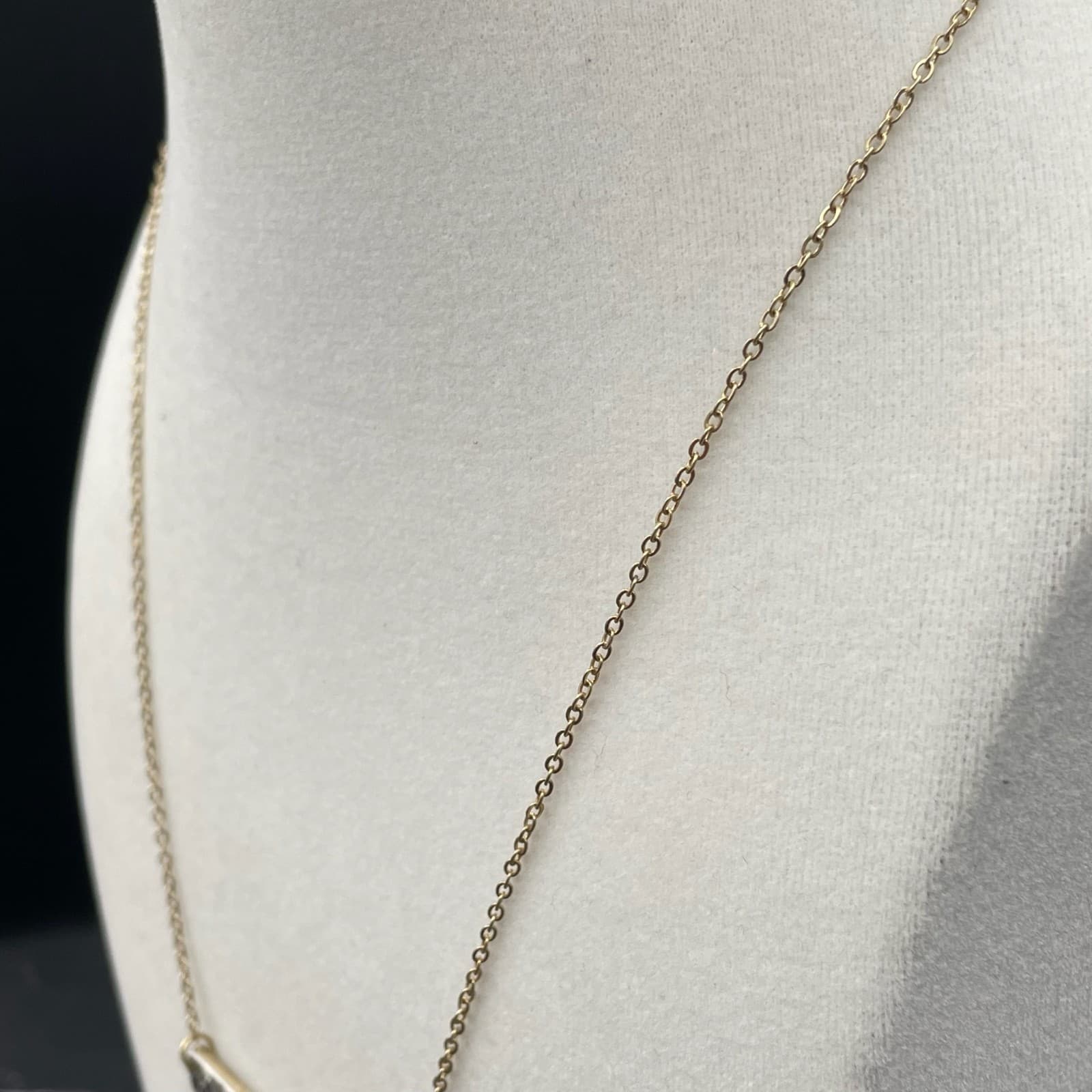 Vintage Gold-Tone Classic Fashion Round Link Chain Geometric Pendant Lobster - Thumbnail 8