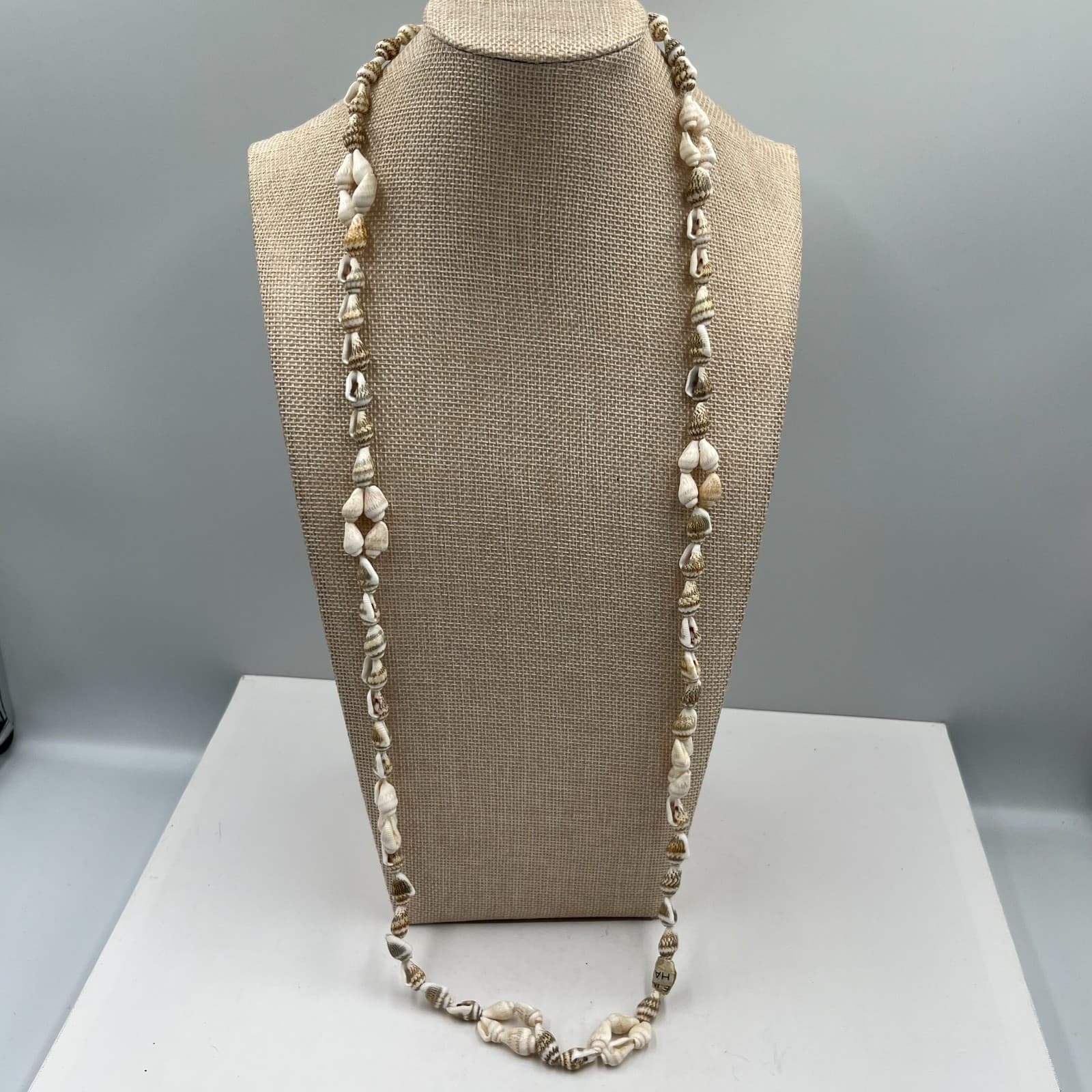 Vintage Shell Necklace DM PHIL Philippines Beaded Beach Boho Coastal Statement - Thumbnail 5