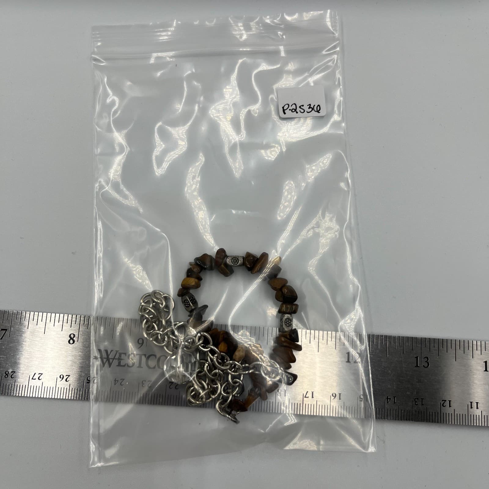 Vintage Tiger’s Eye Chip Necklace Natural Brown Gold Gemstone Beaded 24” 70s Boh - Thumbnail 8