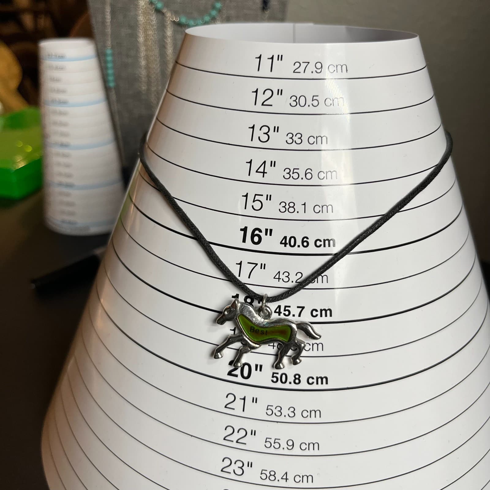 Vintage Horse Mood Necklace Silver Tone Pendant Color Changing Equestrian Best - Thumbnail 8