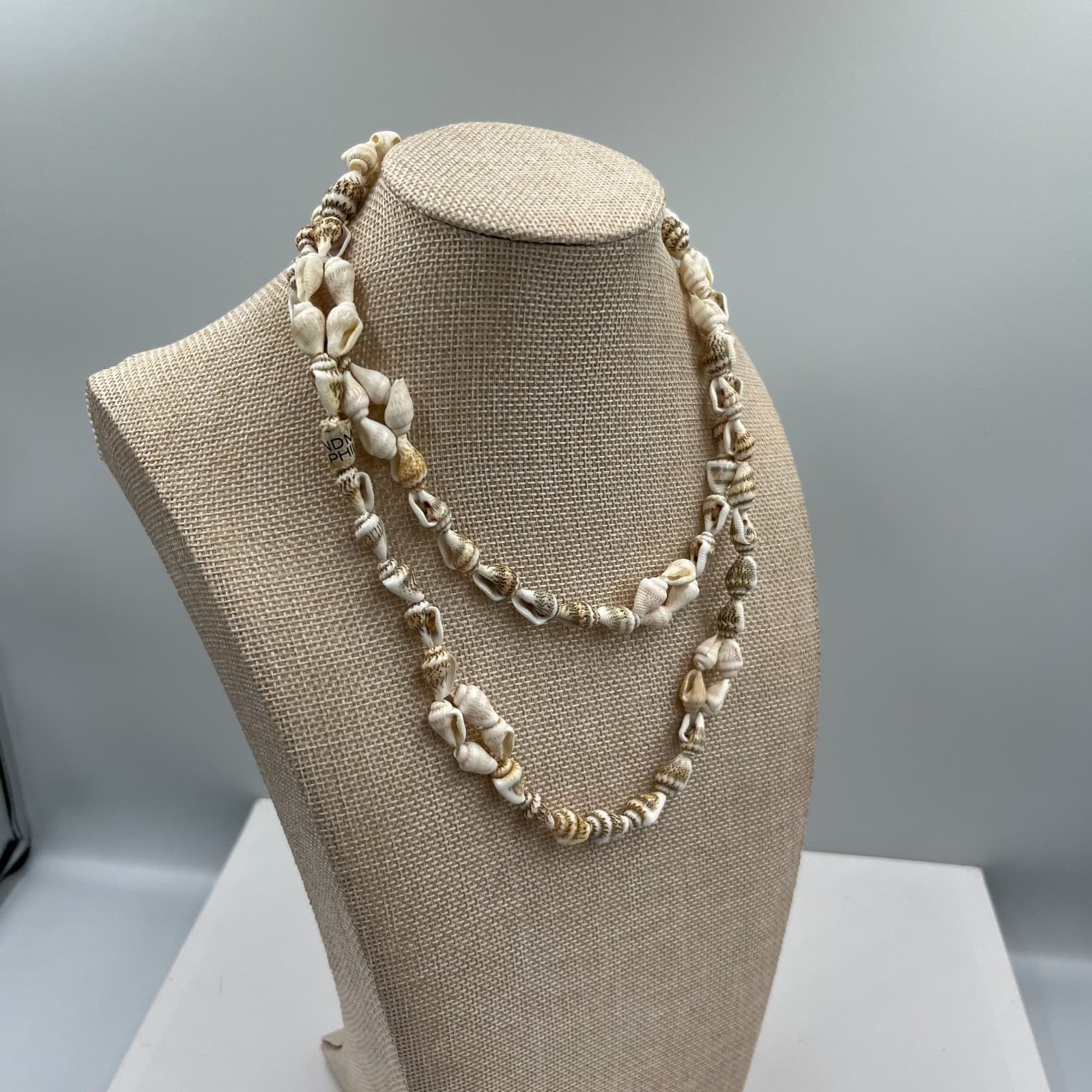 Vintage Shell Necklace DM PHIL Philippines Beaded Beach Boho Coastal Statement - Thumbnail 4