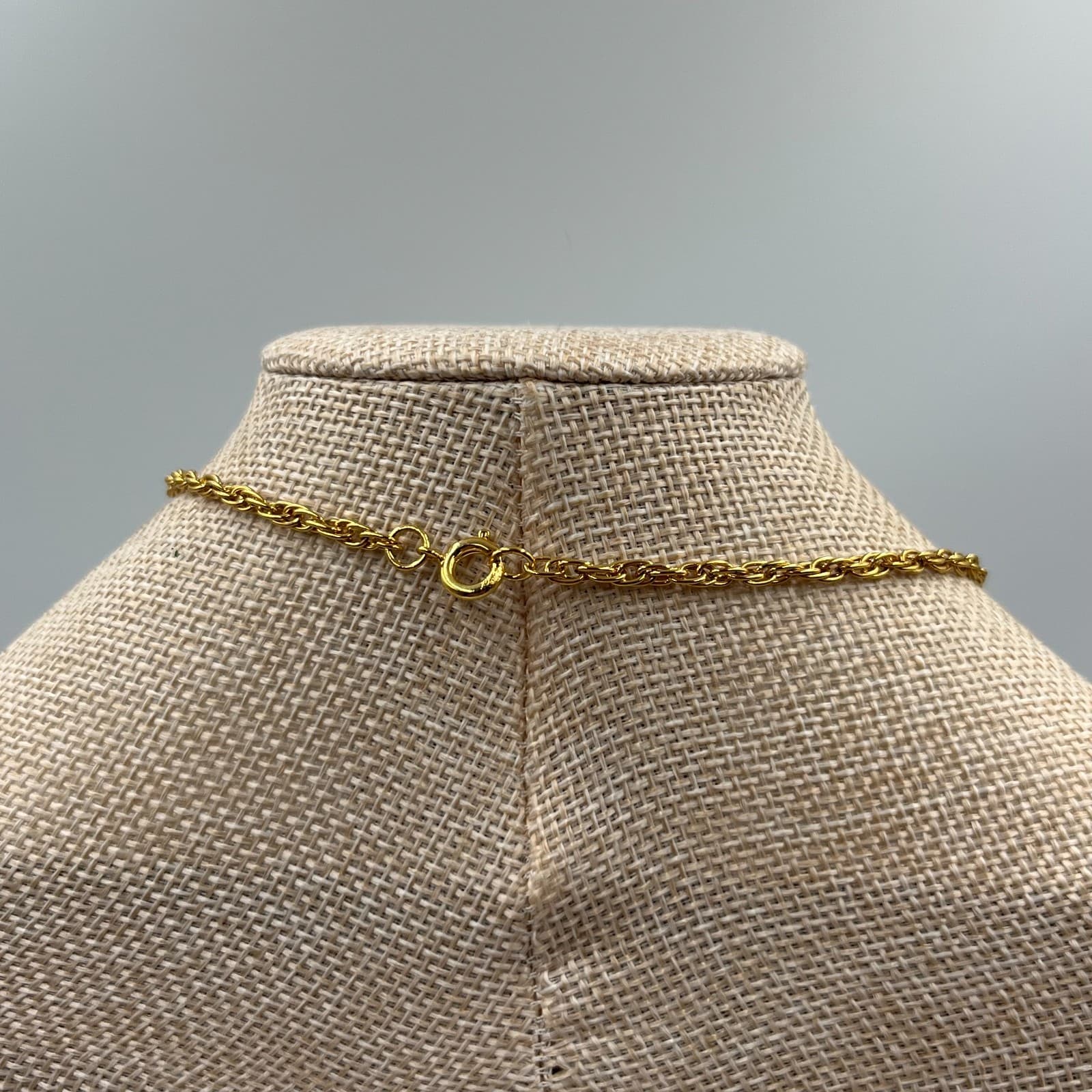 Vintage Purple Banded Agate Pendant Necklace Gold Tone Chain Boho Statement Ston - Thumbnail 6