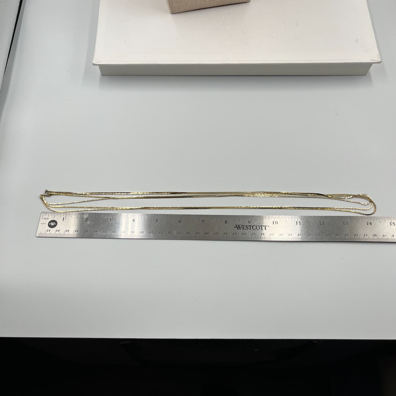 Vintage Gold Layered Necklace Multi Strand Herringbone Rope Ball Chain Statement - Thumbnail 6