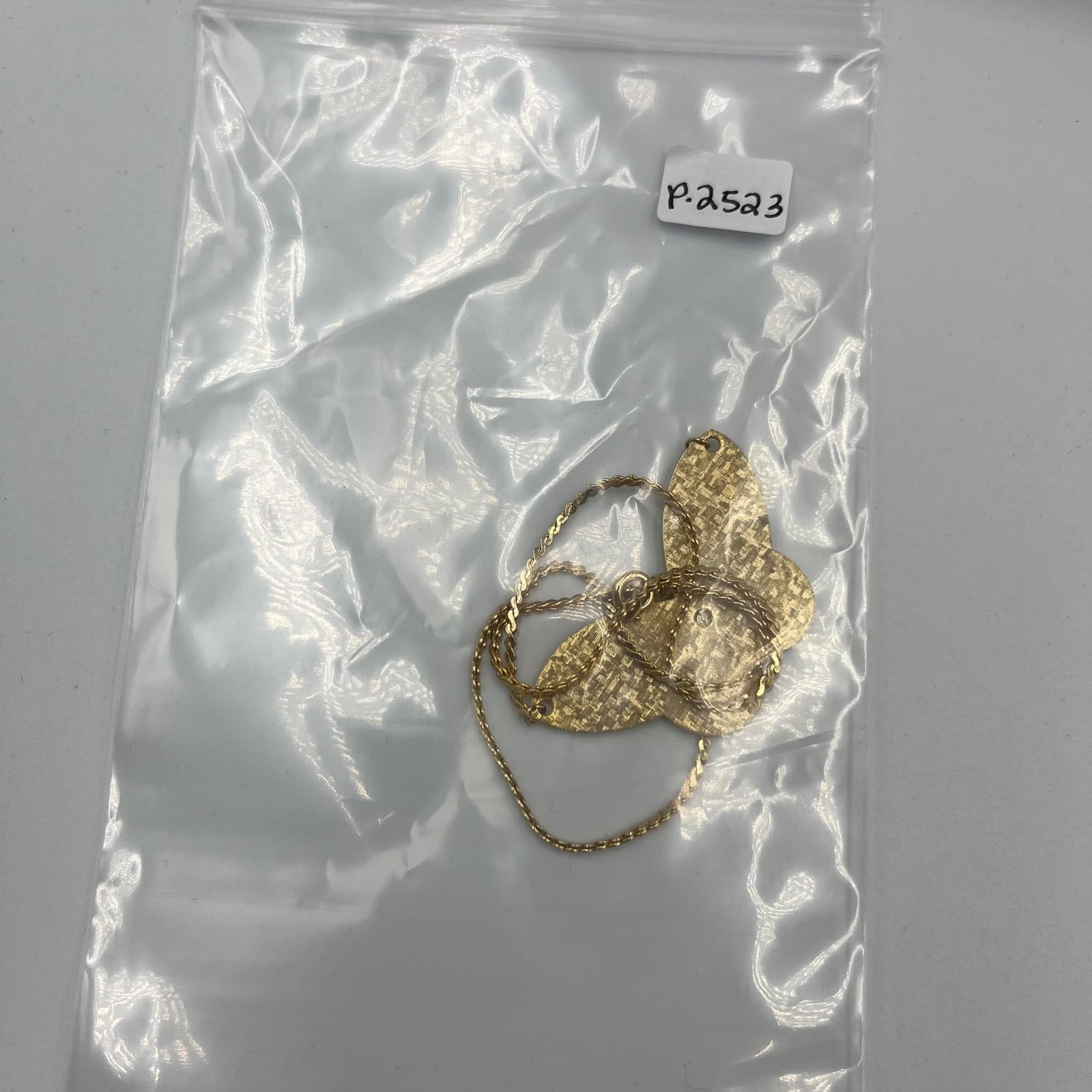 Vintage Gold Tone Butterfly Pendant Necklace Enamel Insect Jewelry Retro Gift - Thumbnail 9